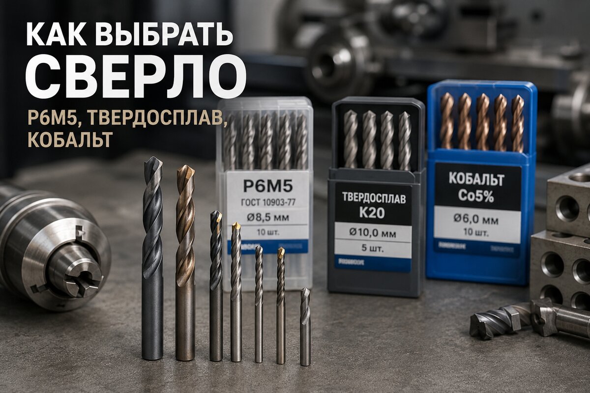Как выбрать сверло: Р6М5, твердосплав или кобальт — полное сравнение