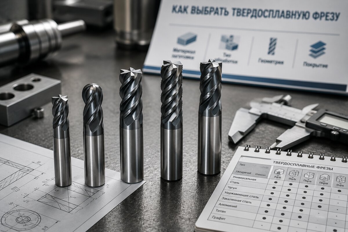 Как выбрать твёрдосплавную фрезу: 5 ключевых параметров