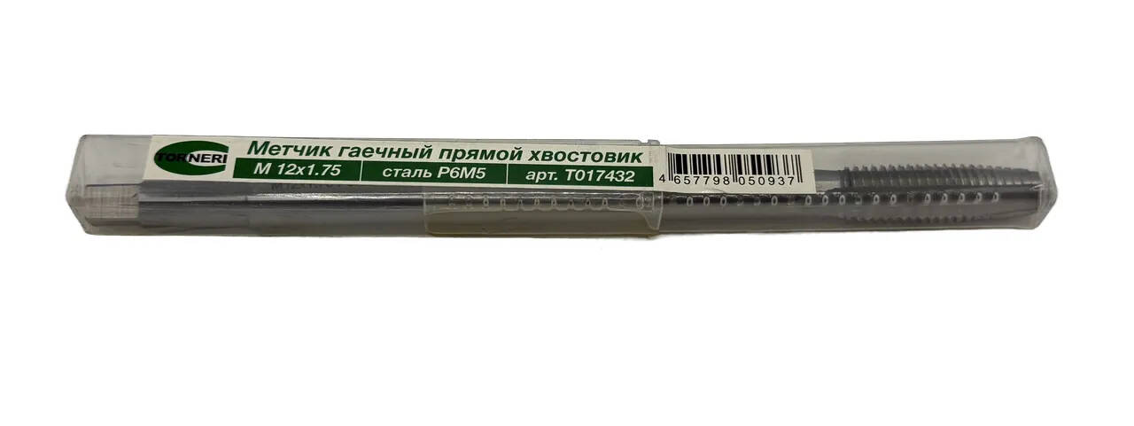 Метчик гаечный М 12х1.75 Р6М5 прямой хвостовик Agteh — фото 5