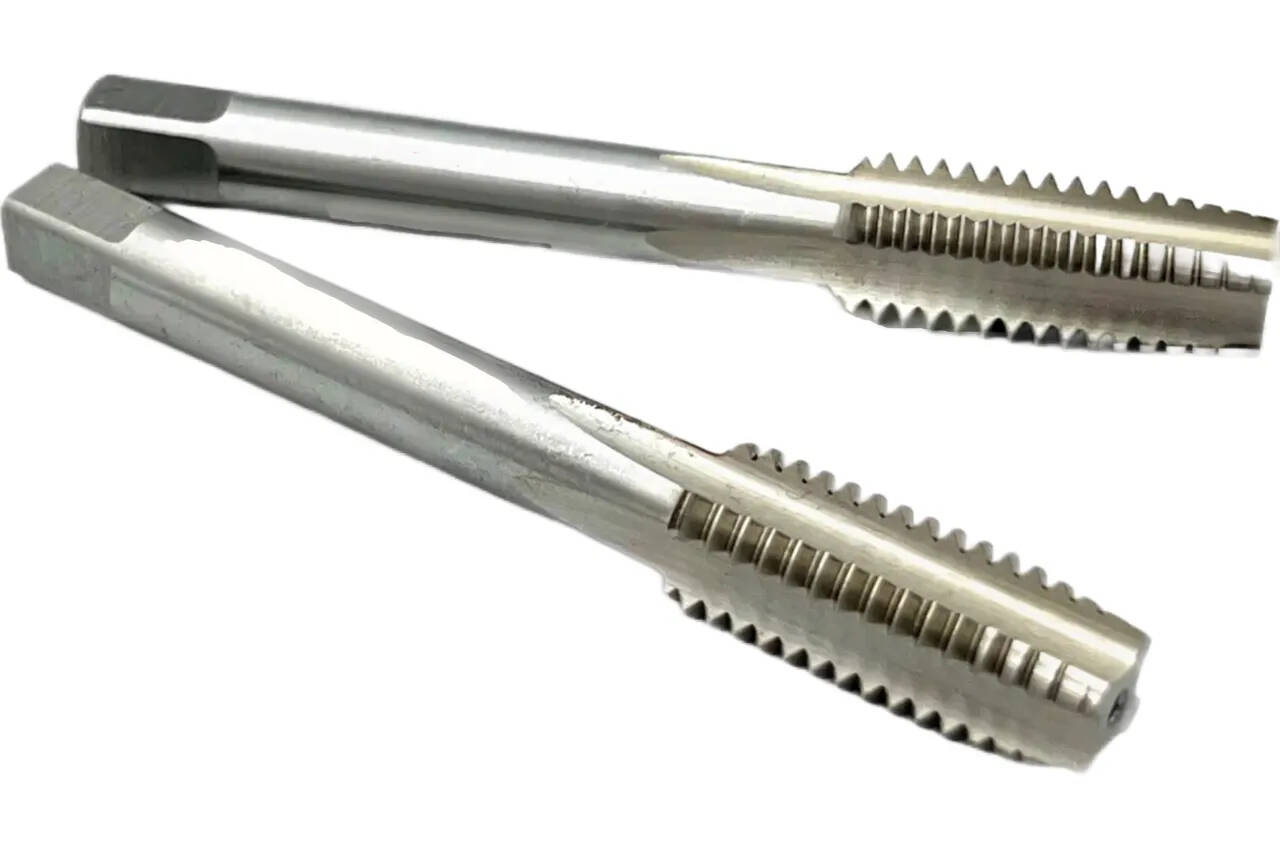 Метчик дюймовый UNF 1/4" 28 нитей Р6М5 комплект из 2-х штук Agteh