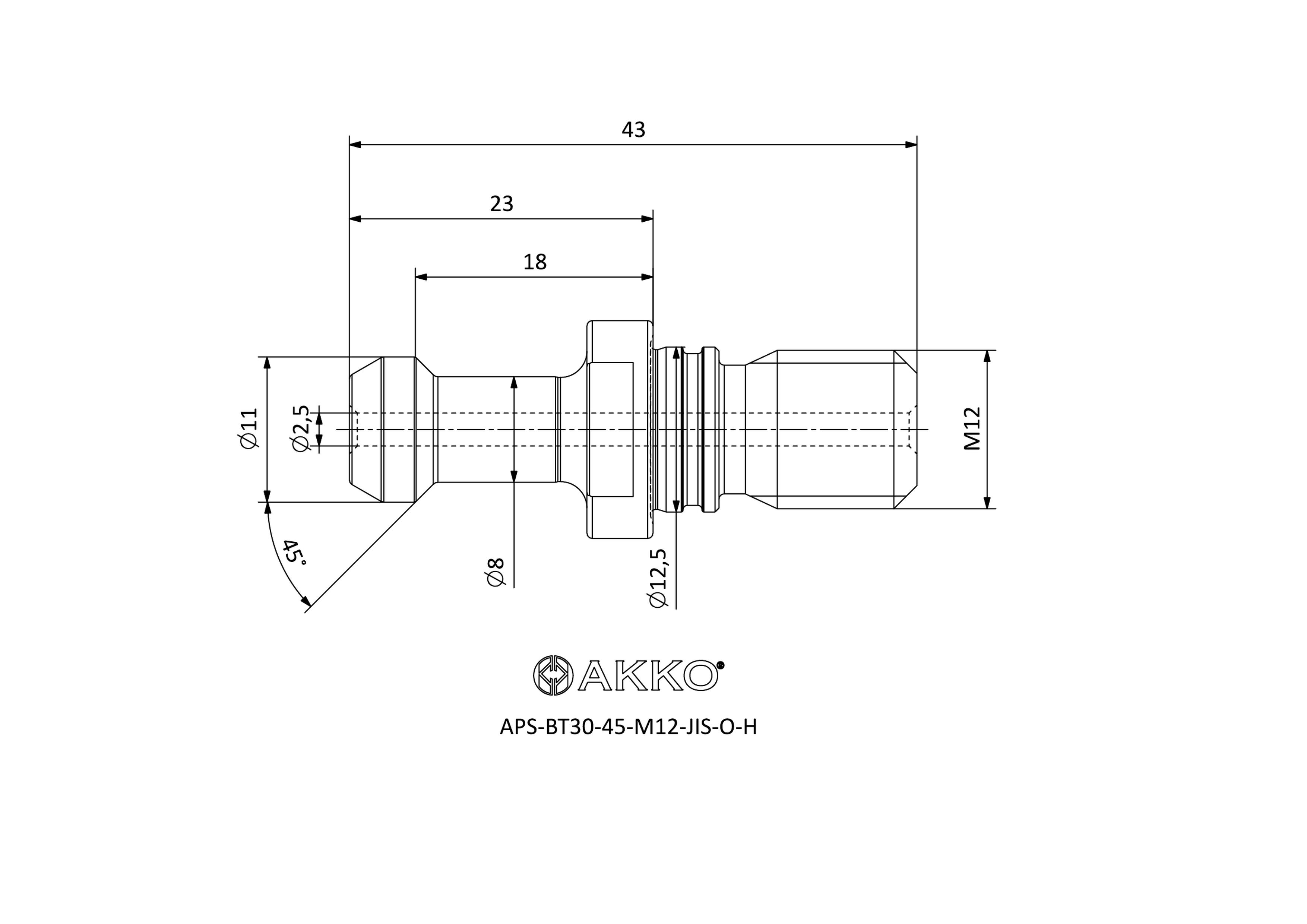 AKKO APS-BT30-45-M12-JIS-O-H — фото 3