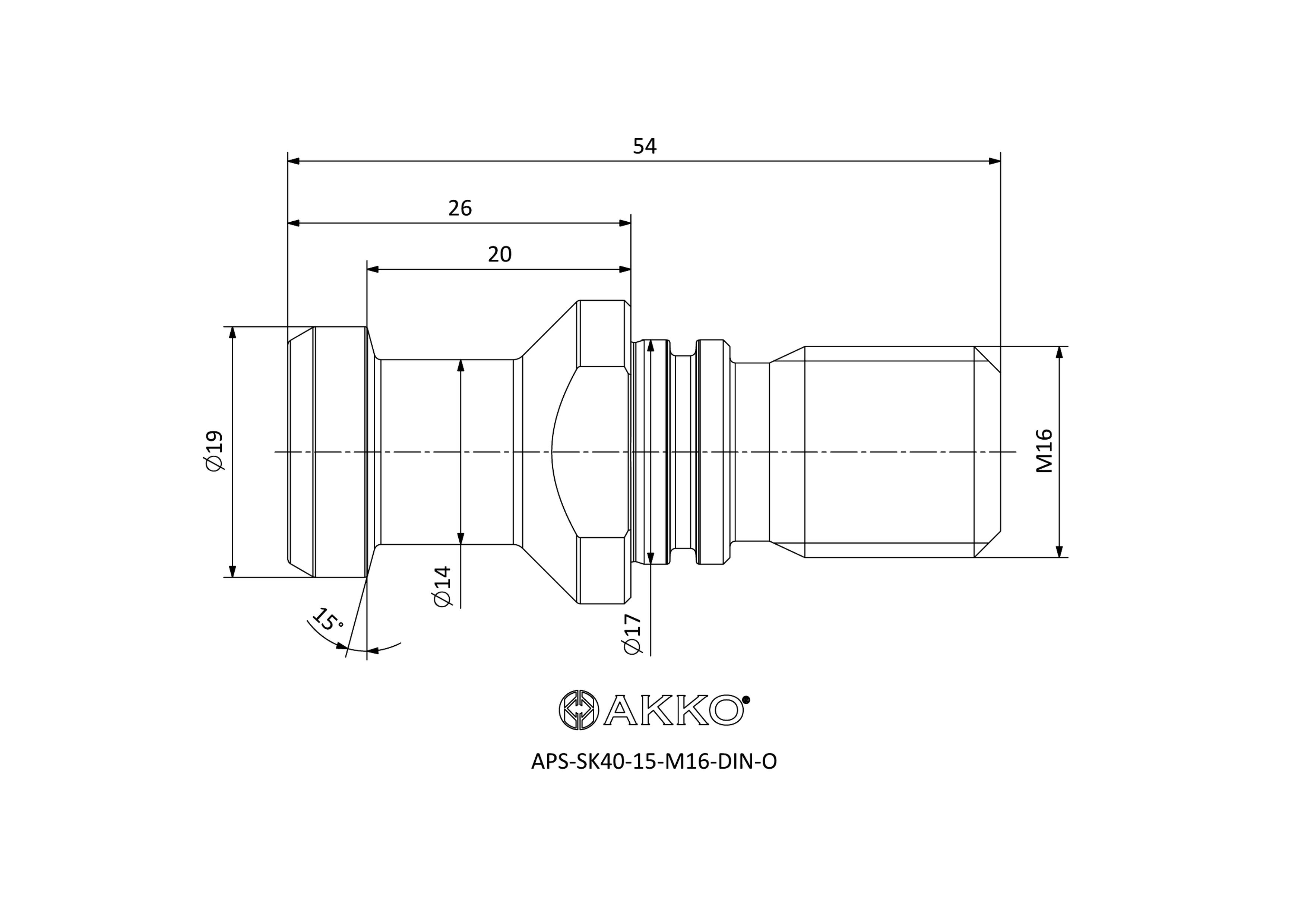AKKO APS-SK40-15-M16-DIN-O — фото 3