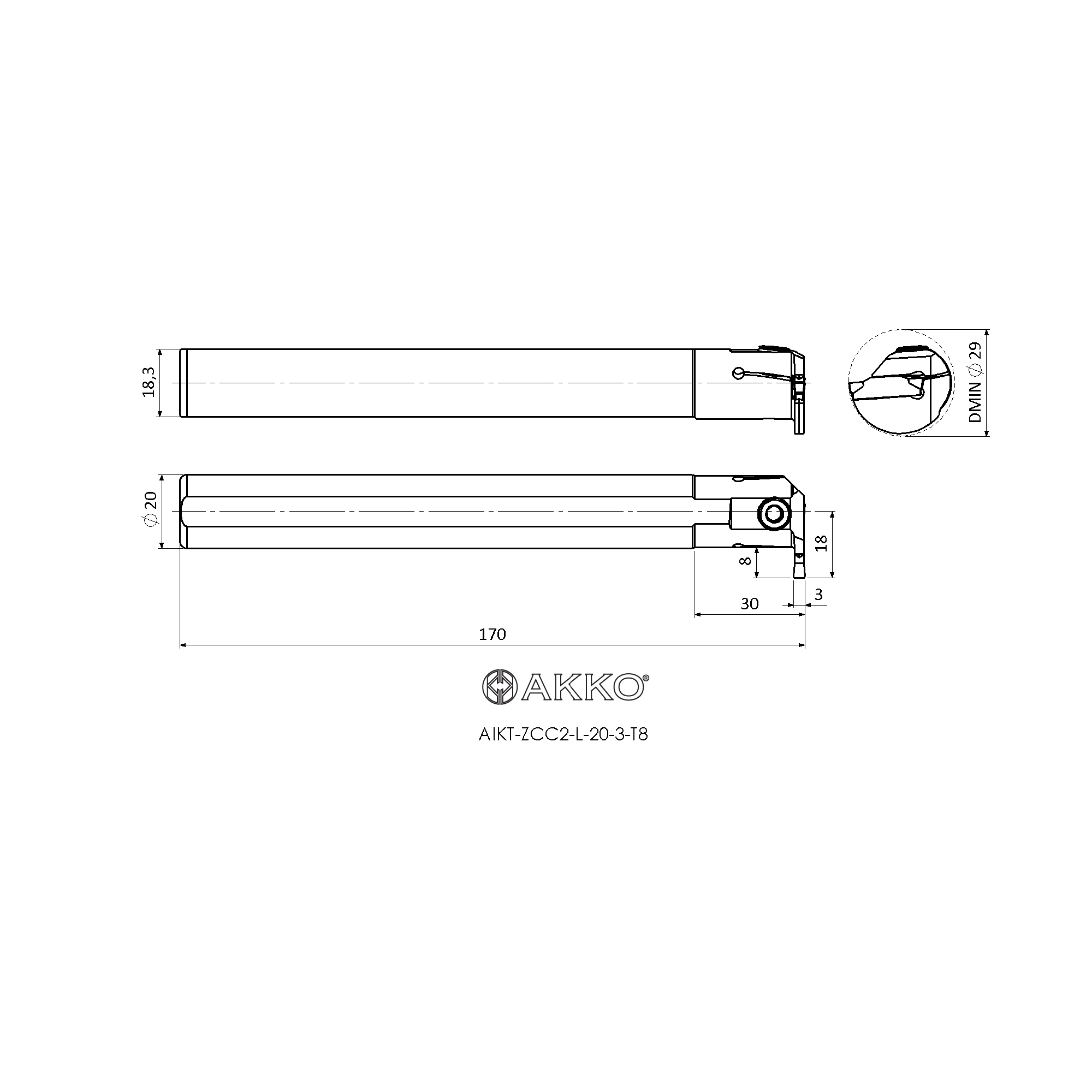 AKKO AIKT-ZCC2-L-20-3-T8 — фото 3