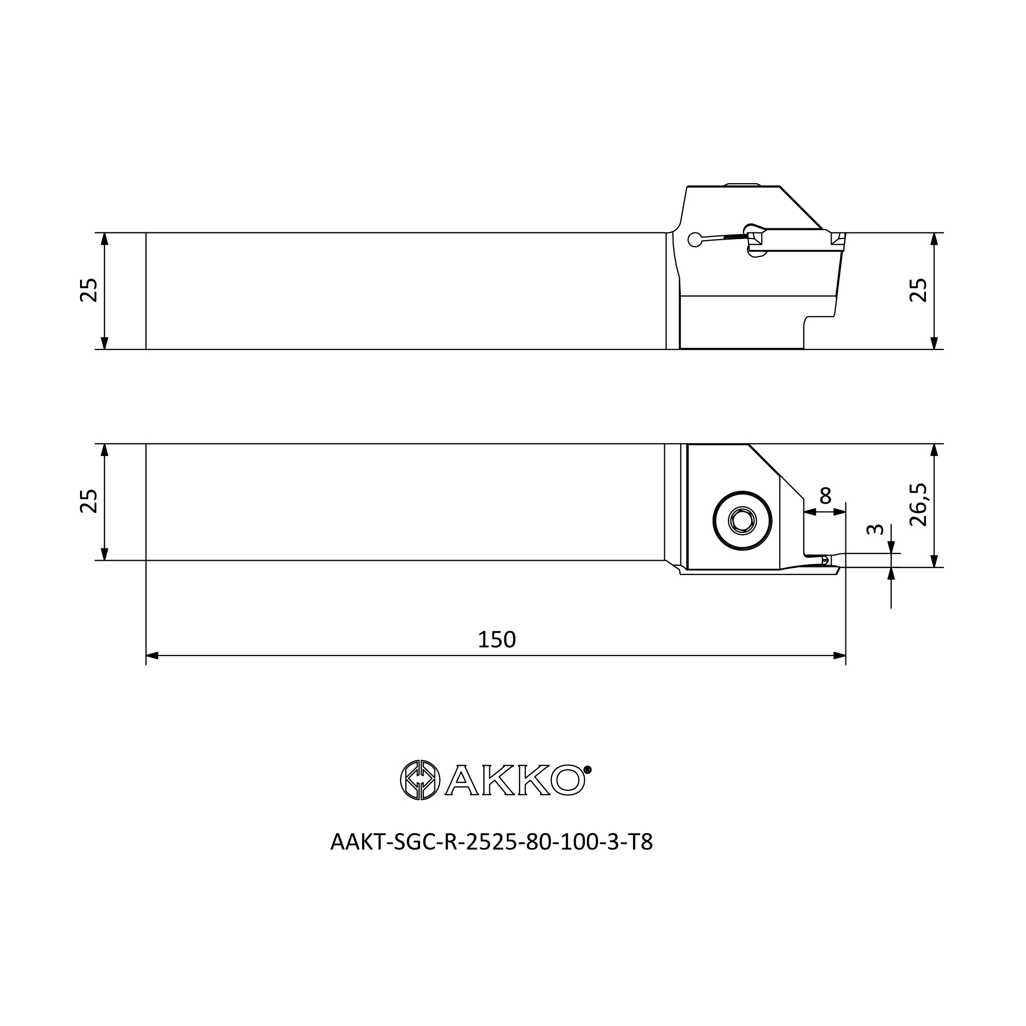 AKKO AAKT-SGC-R-2525-80-100-3-T8 — фото 3