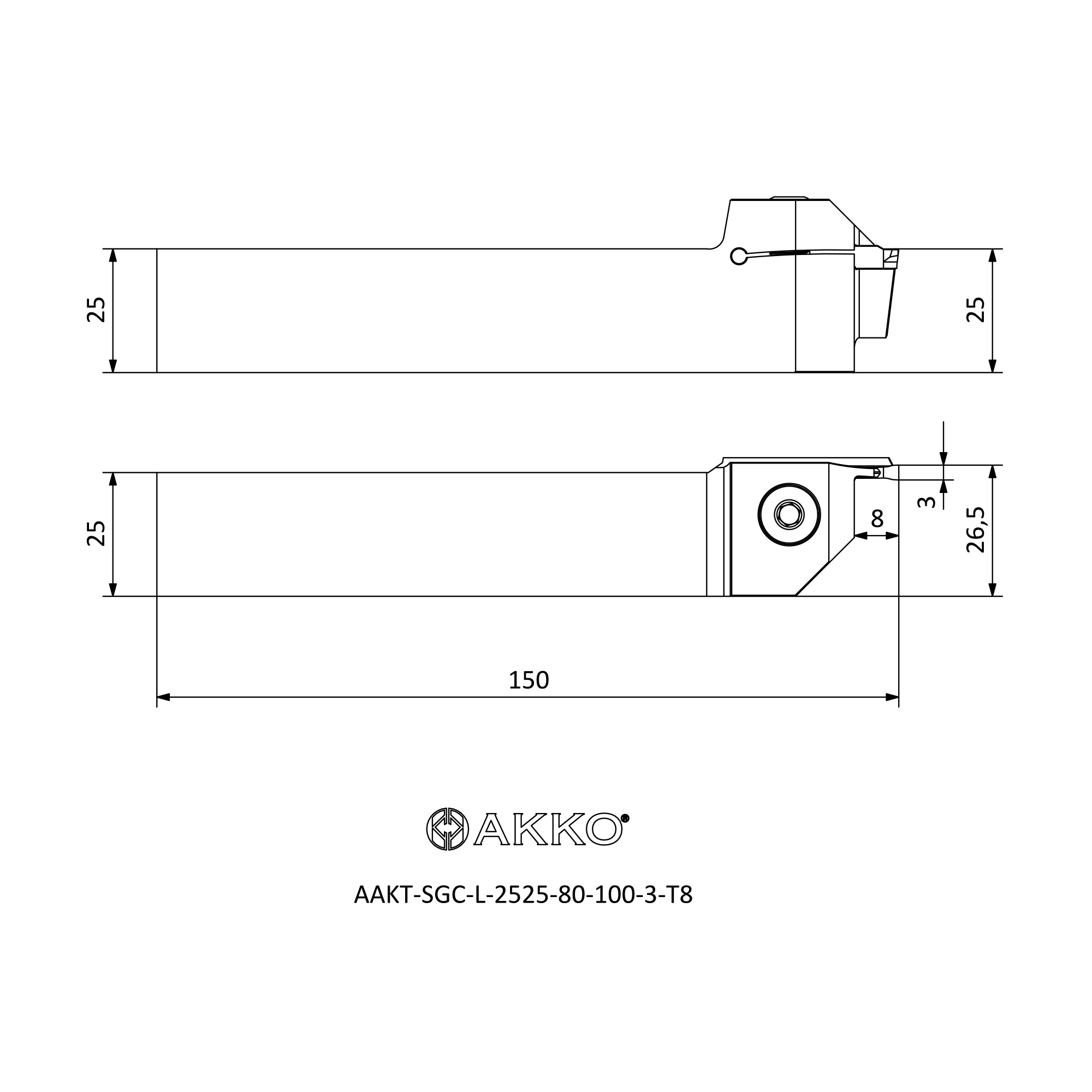 AKKO AAKT-SGC-L-2525-80-100-3-T8 — фото 3