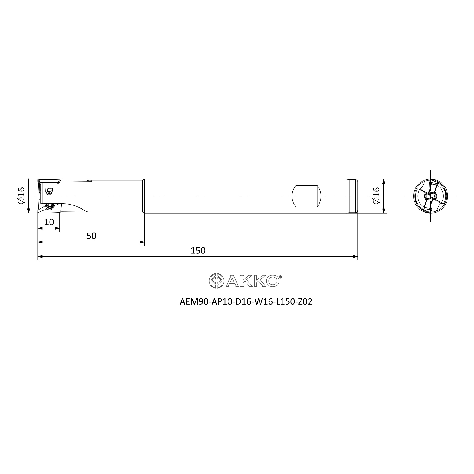 AKKO AEM90-AP10-D16-W16-L150-Z02 — фото 3