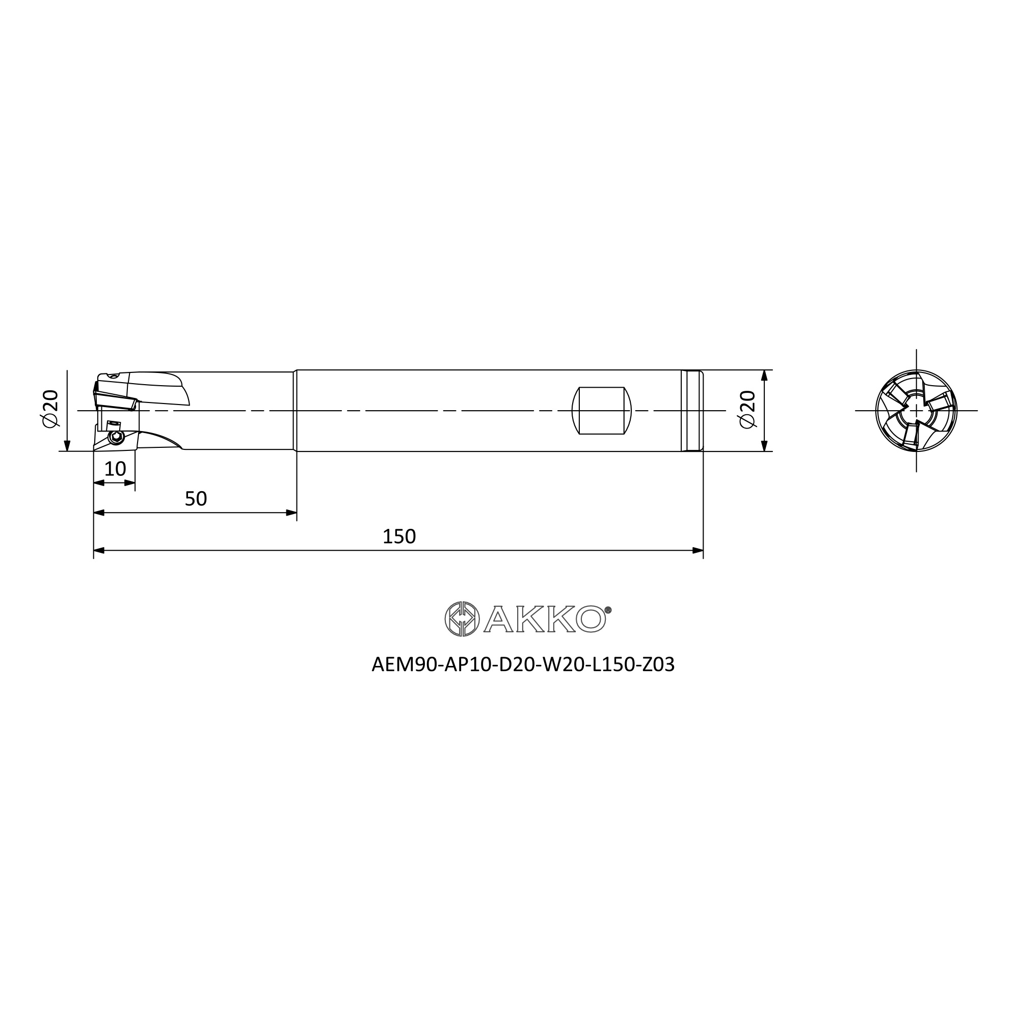 AKKO AEM90-AP10-D20-W20-L150-Z03 — фото 3