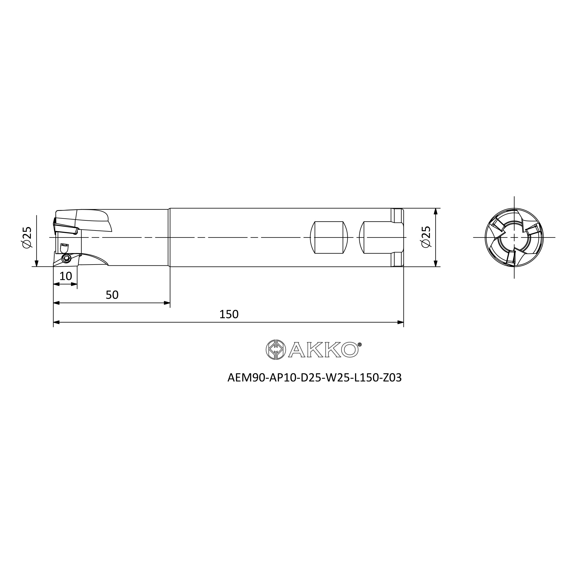 AKKO AEM90-AP10-D25-W25-L150-Z03 — фото 3