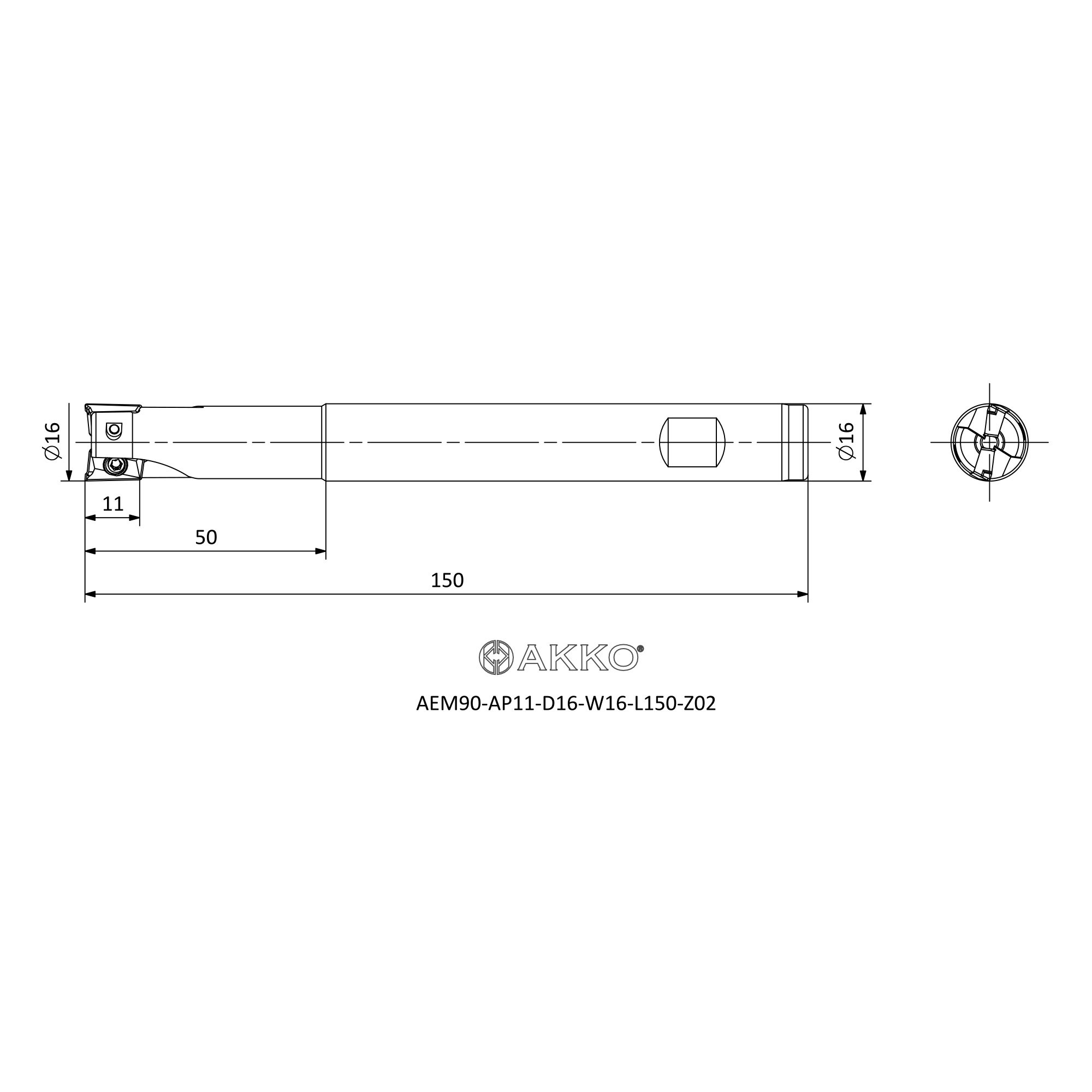 AKKO AEM90-AP11-D16-W16-L150-Z02 — фото 3