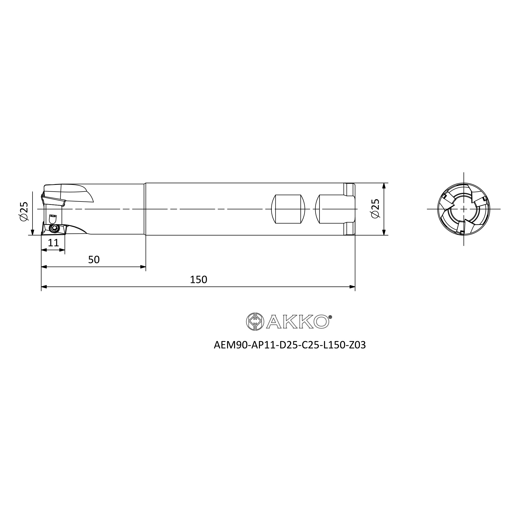 AKKO AEM90-AP11-D25-W25-L150-Z03 — фото 3