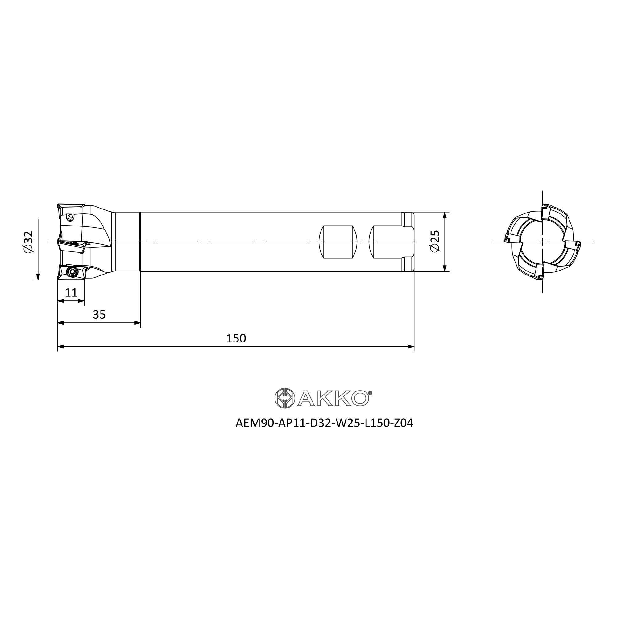 AKKO AEM90-AP11-D32-W25-L150-Z04 — фото 3