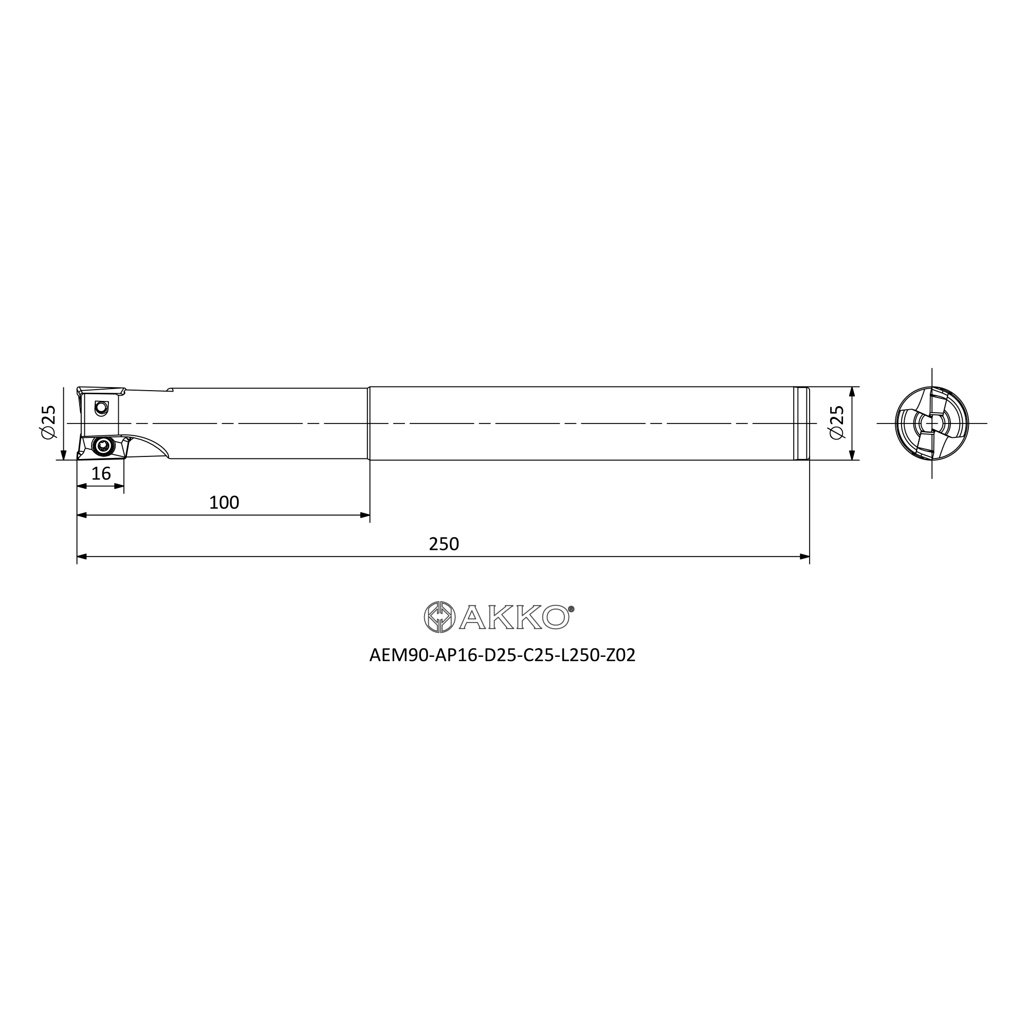 AKKO AEM90-AP16-D25-C25-L250-Z02 — фото 3