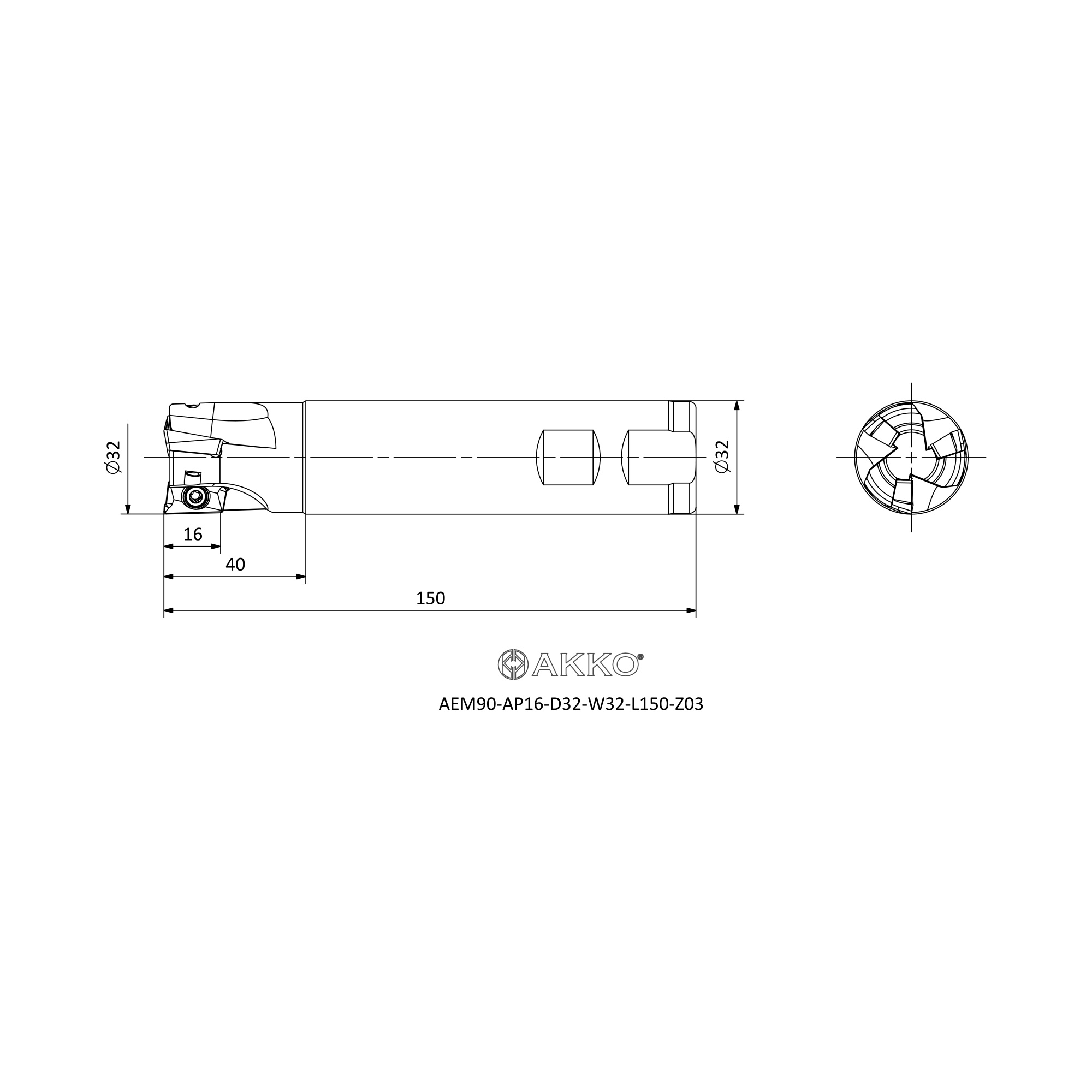 AKKO AEM90-AP16-D32-W32-L150-Z03 — фото 3