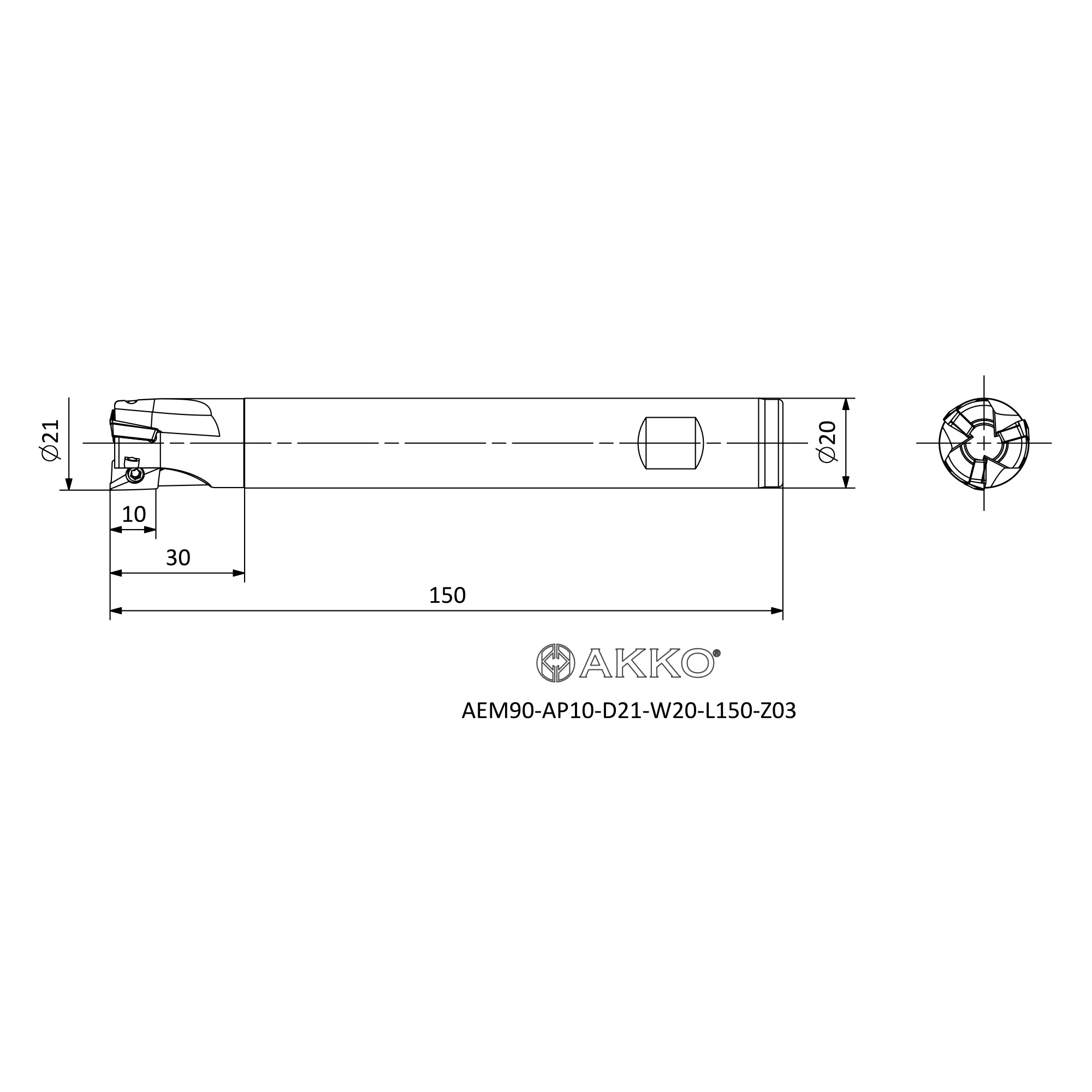 AKKO AEM90-AP10-D21-W20-L150-Z03 — фото 3