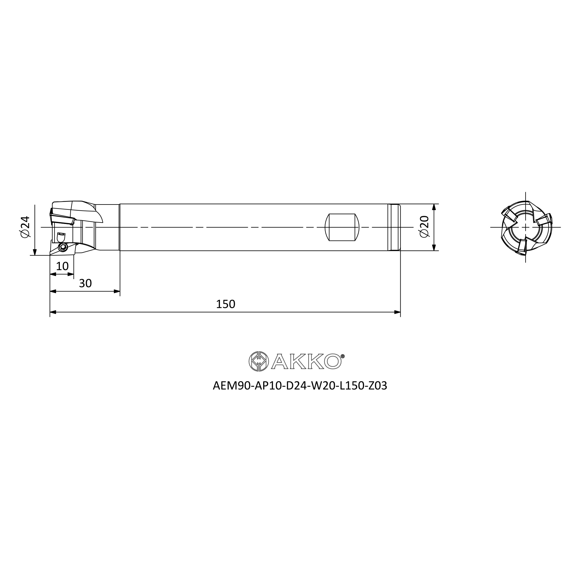 AKKO AEM90-AP10-D24-W20-L150-Z03 — фото 3