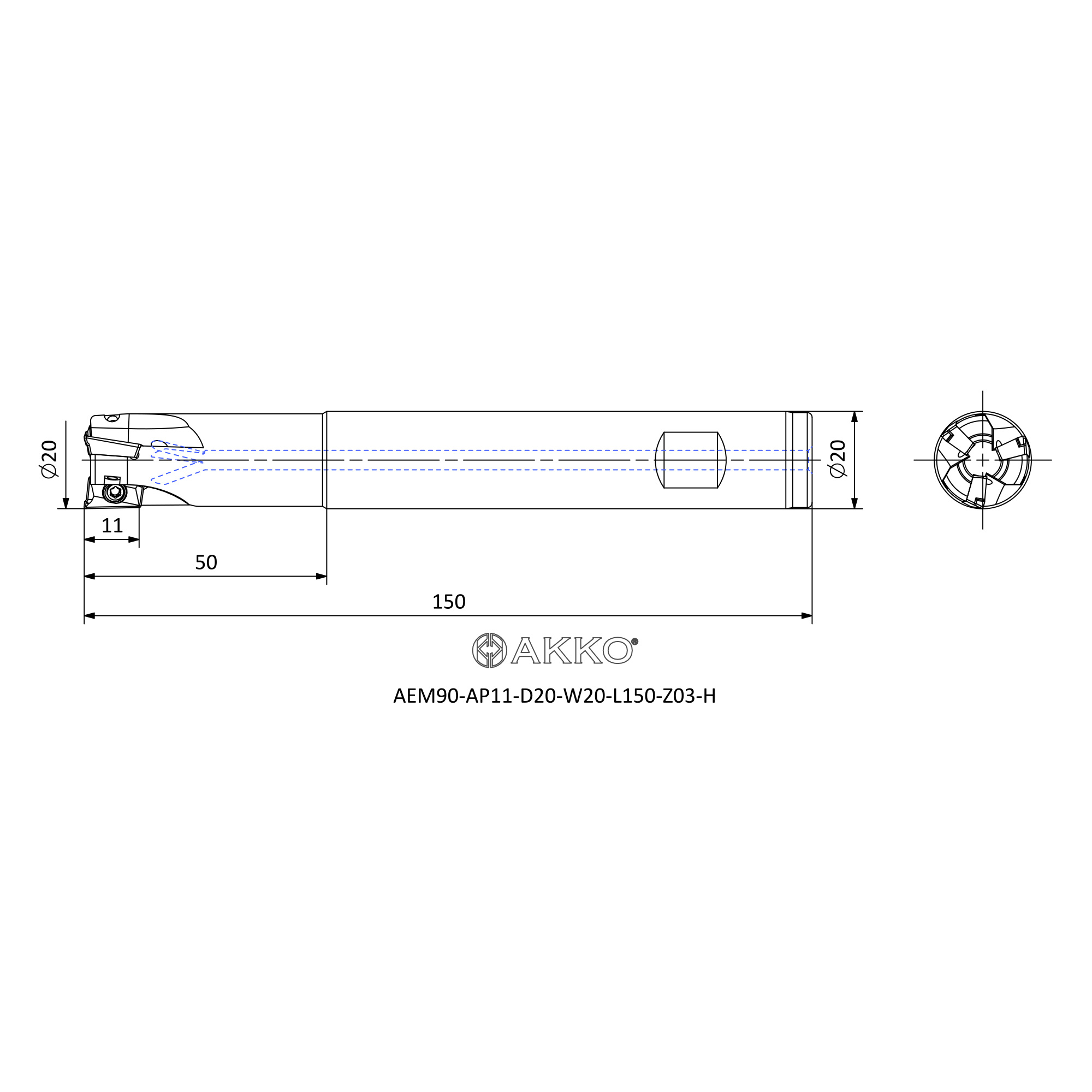 AKKO AEM90-AP11-D20-W20-L150-Z03-H — фото 3