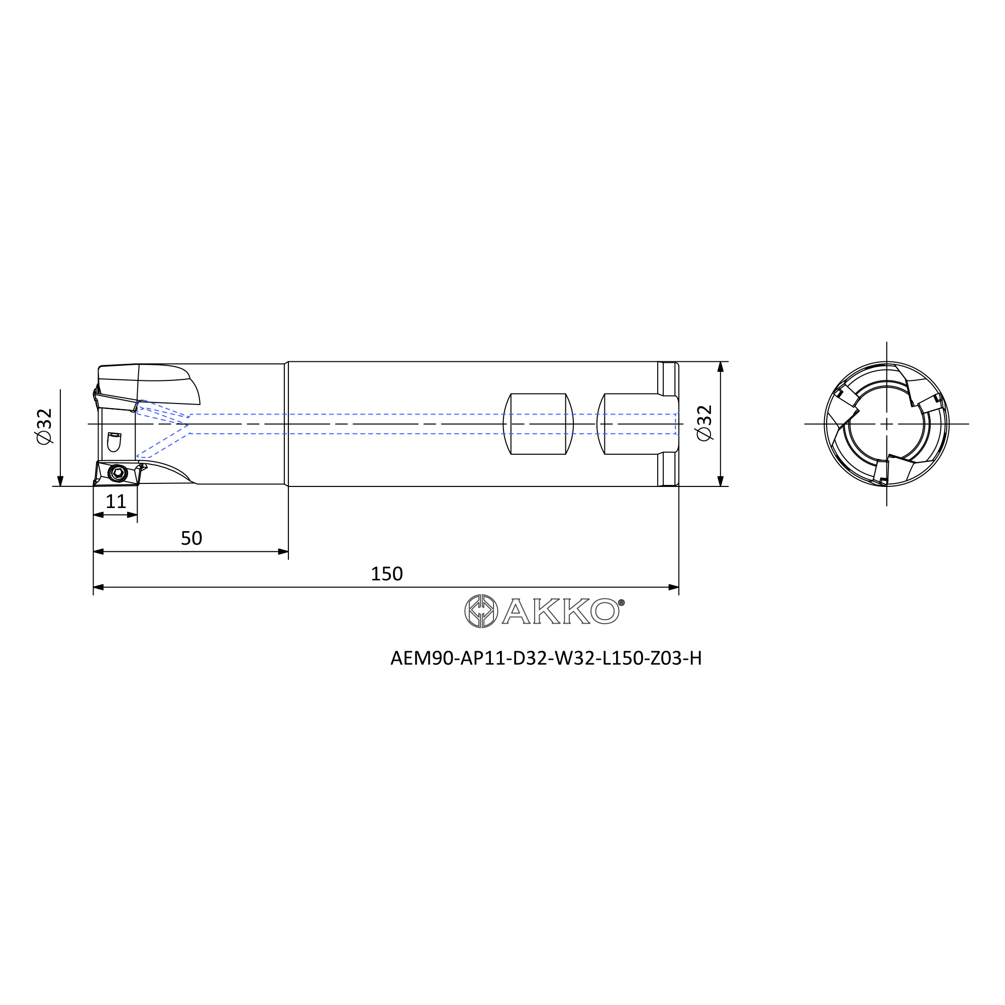 AKKO AEM90-AP11-D32-W32-L150-Z03-H — фото 3
