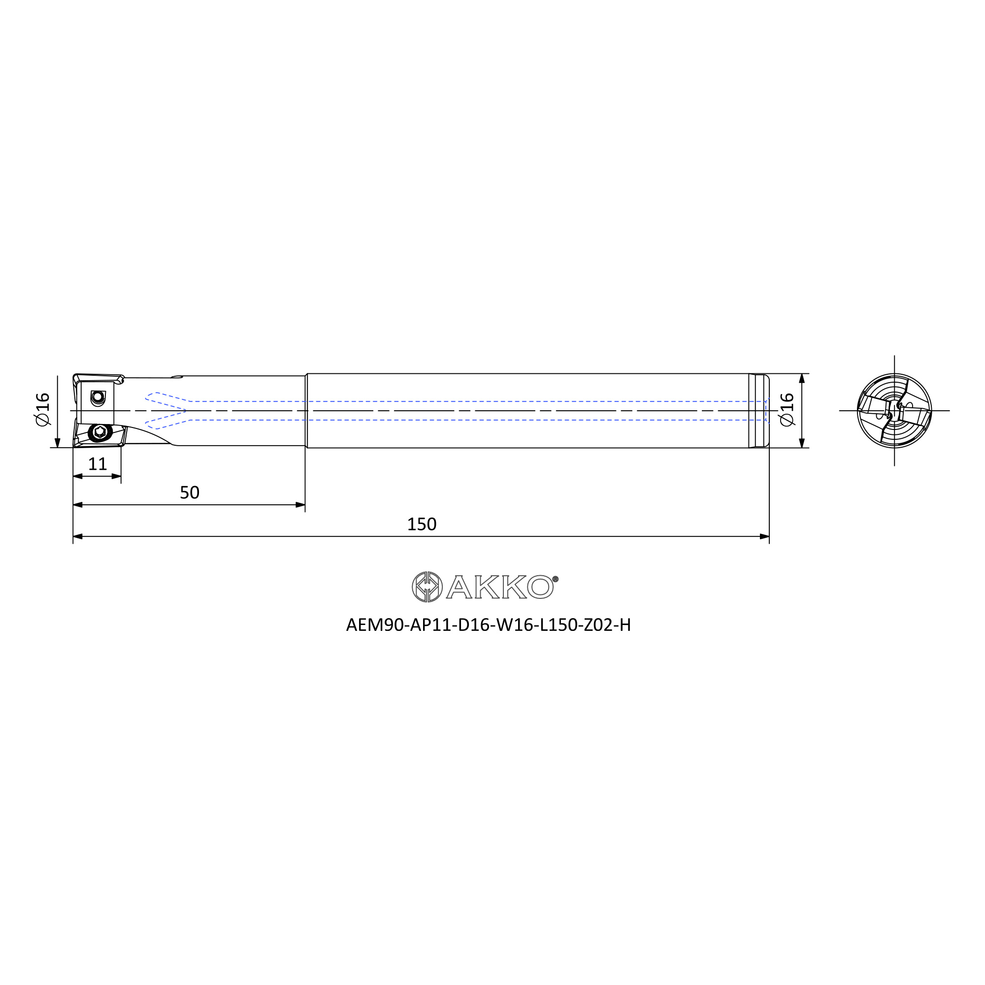 AKKO AEM90-AP11-D16-W16-L150-Z02-H — фото 3