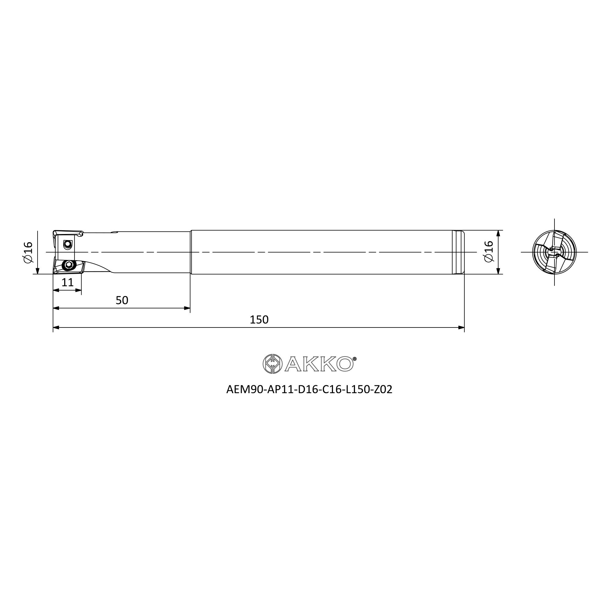 AKKO AEM90-AP11-D16-C16-L150-Z02 — фото 3