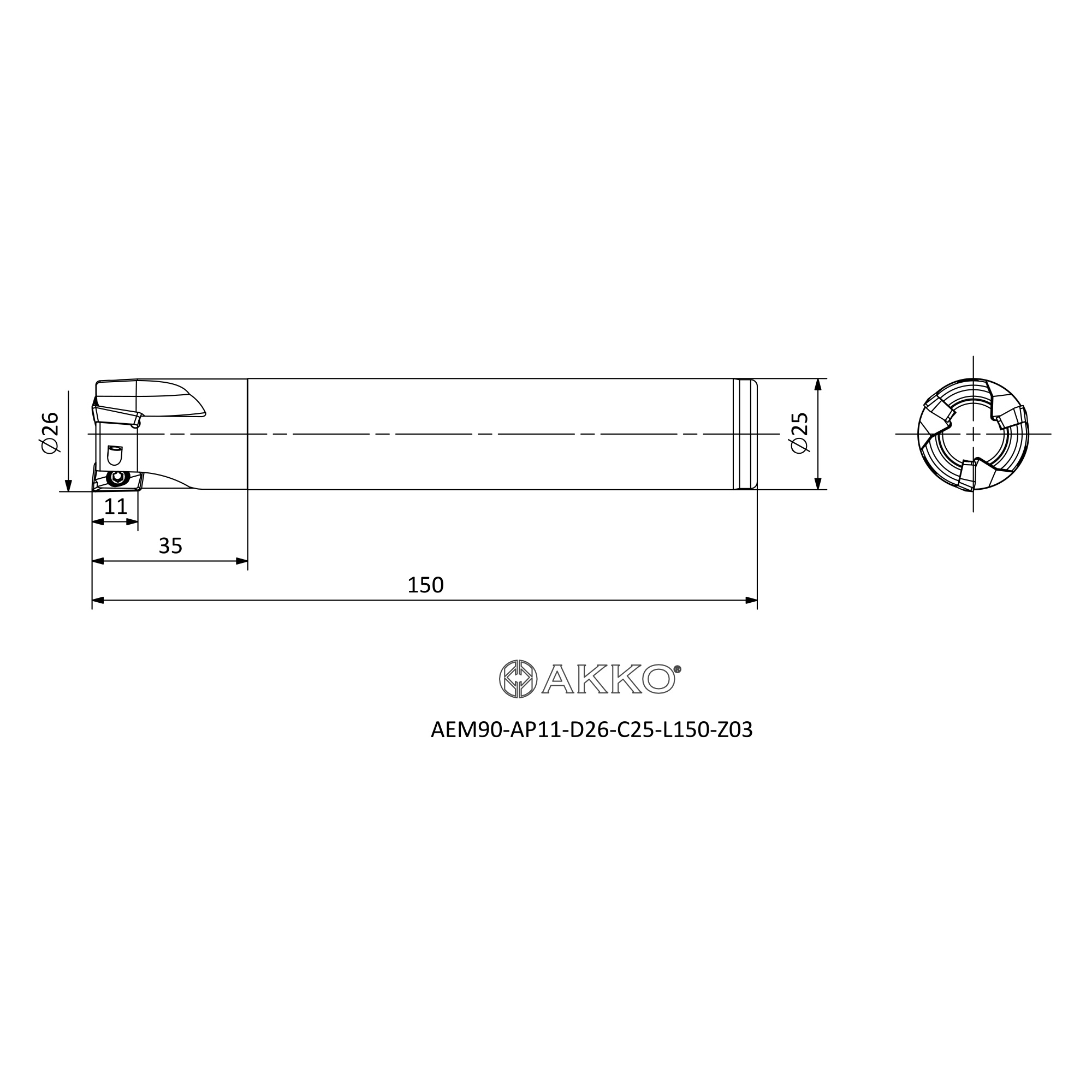 AKKO AEM90-AP11-D26-C25-L150-Z03 — фото 3