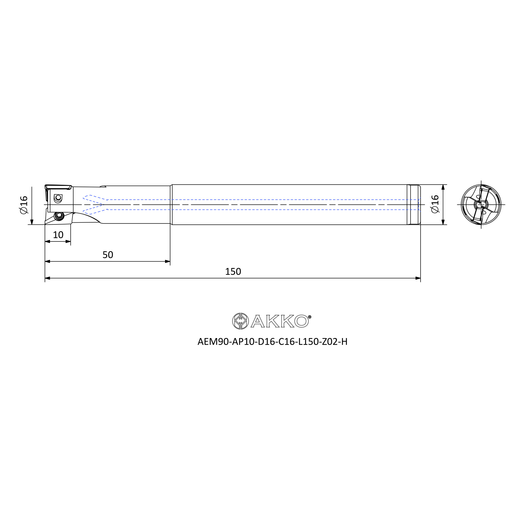 AKKO AEM90-AP10-D16-C16-L150-Z02-H — фото 3