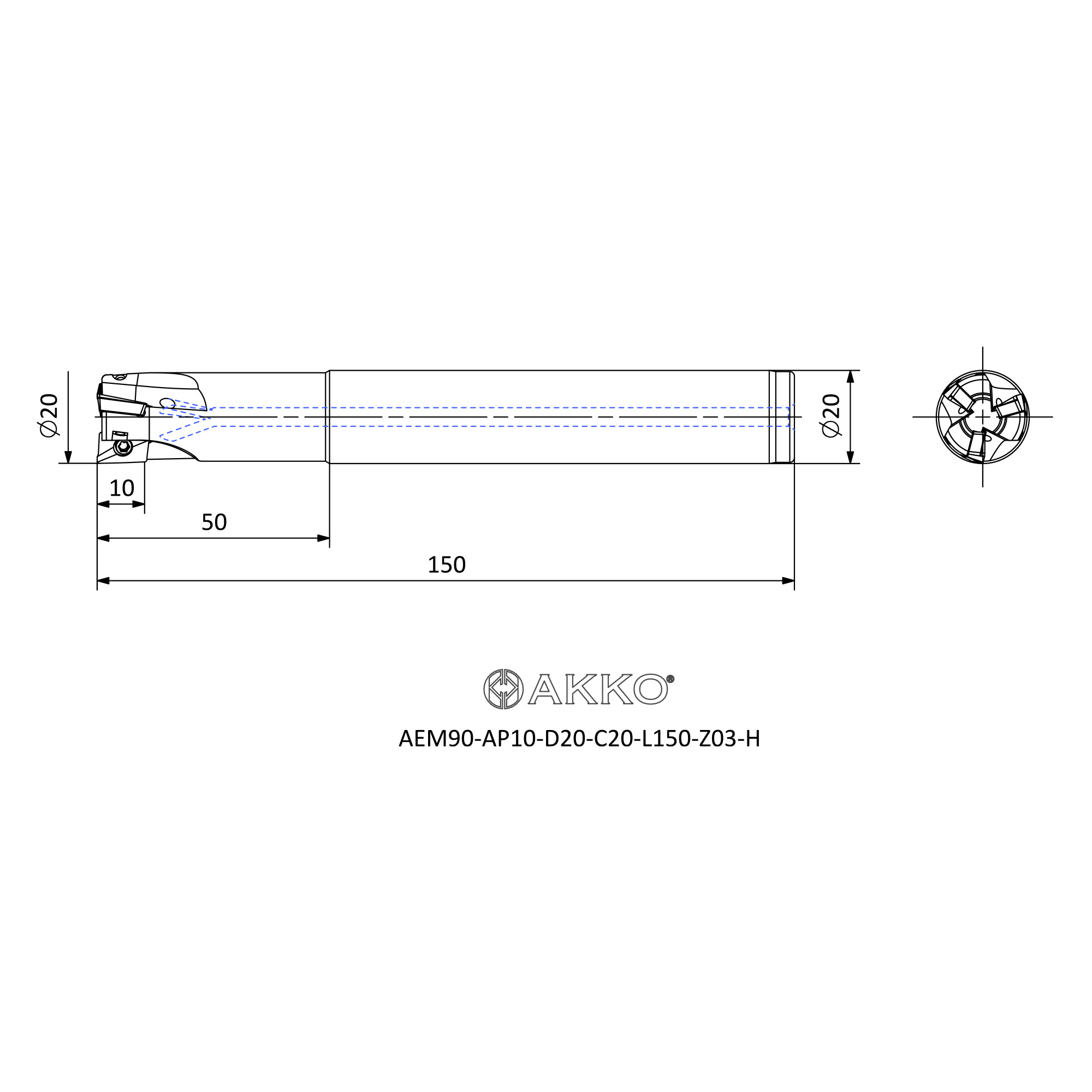 AKKO AEM90-AP10-D20-C20-L150-Z03-H — фото 3