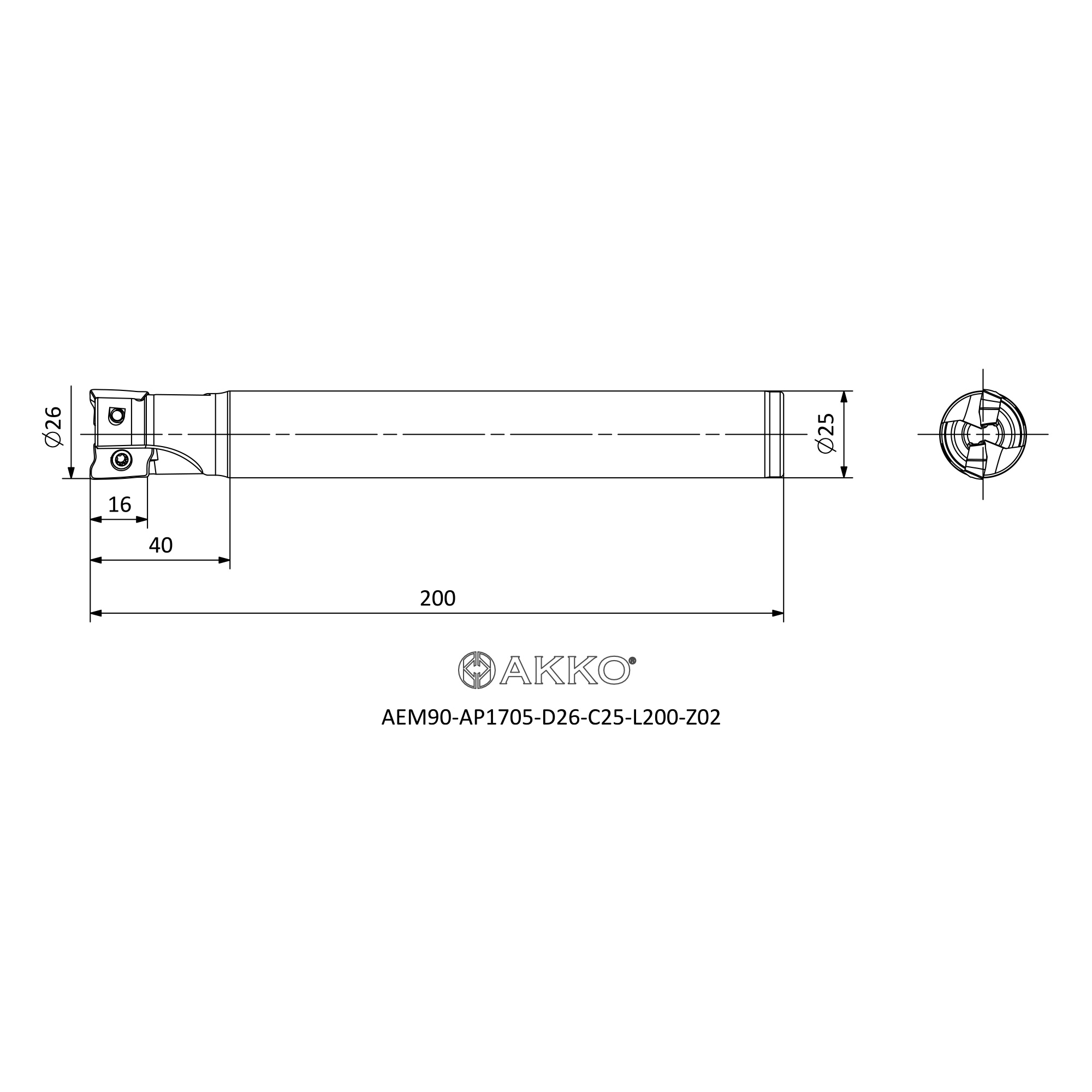 AKKO AEM90-AP1705-D26-C25-L200-Z02 — фото 3