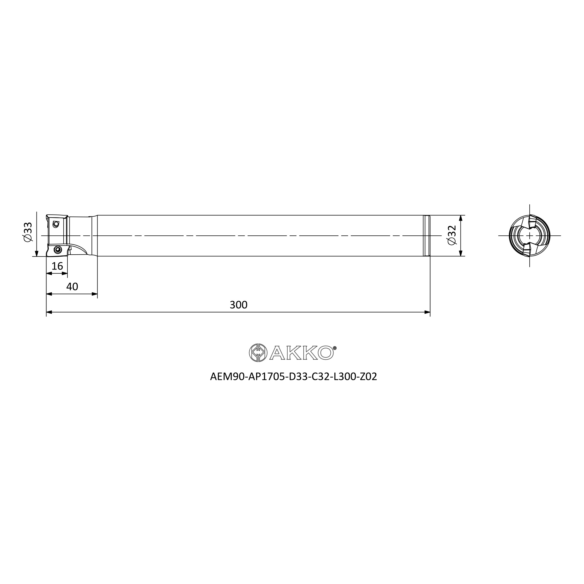 AKKO AEM90-AP1705-D33-C32-L300-Z02 — фото 3