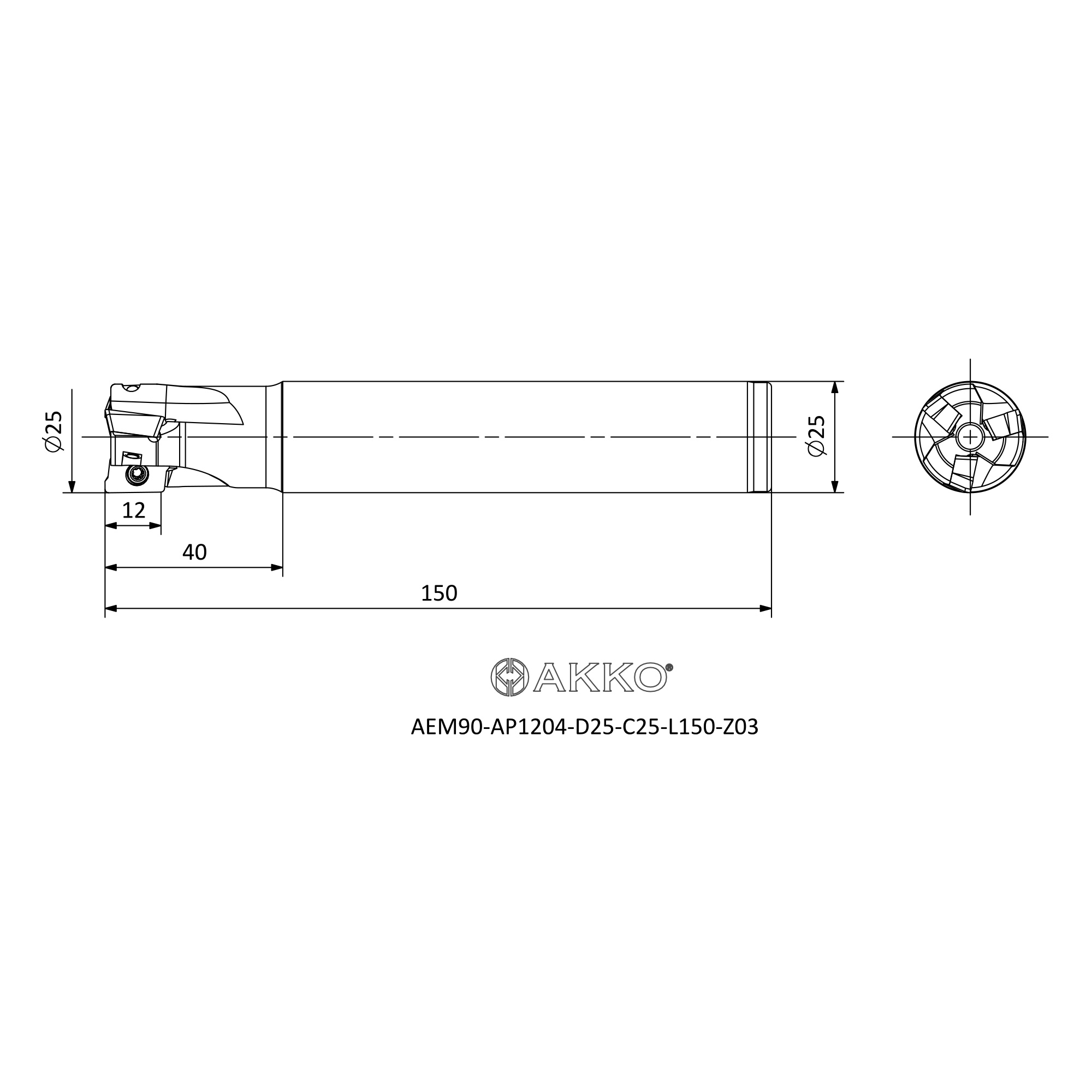 AKKO AEM90-AP1204-D25-C25-L150-Z03 — фото 3