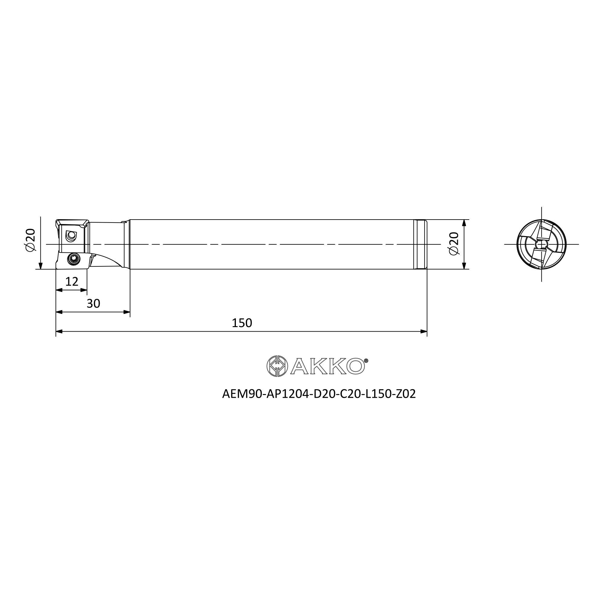 AKKO AEM90-AP1204-D20-C20-L150-Z02 — фото 3
