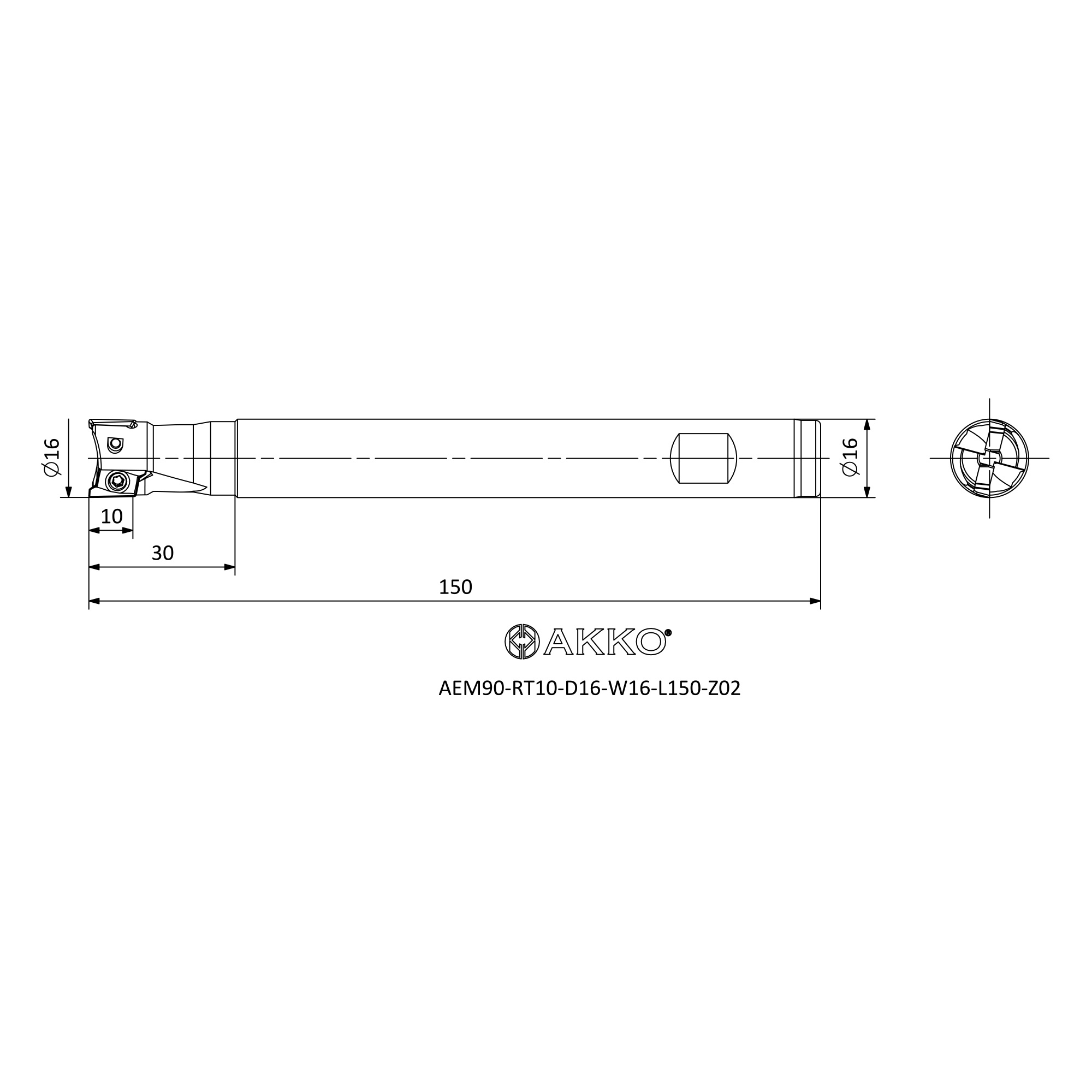AKKO AEM90-RT10-D16-W16-L150-Z02 — фото 3