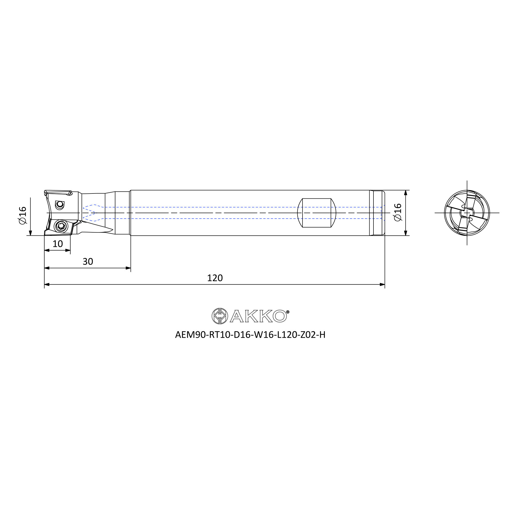 AKKO AEM90-RT10-D16-W16-L120-Z02-H — фото 3