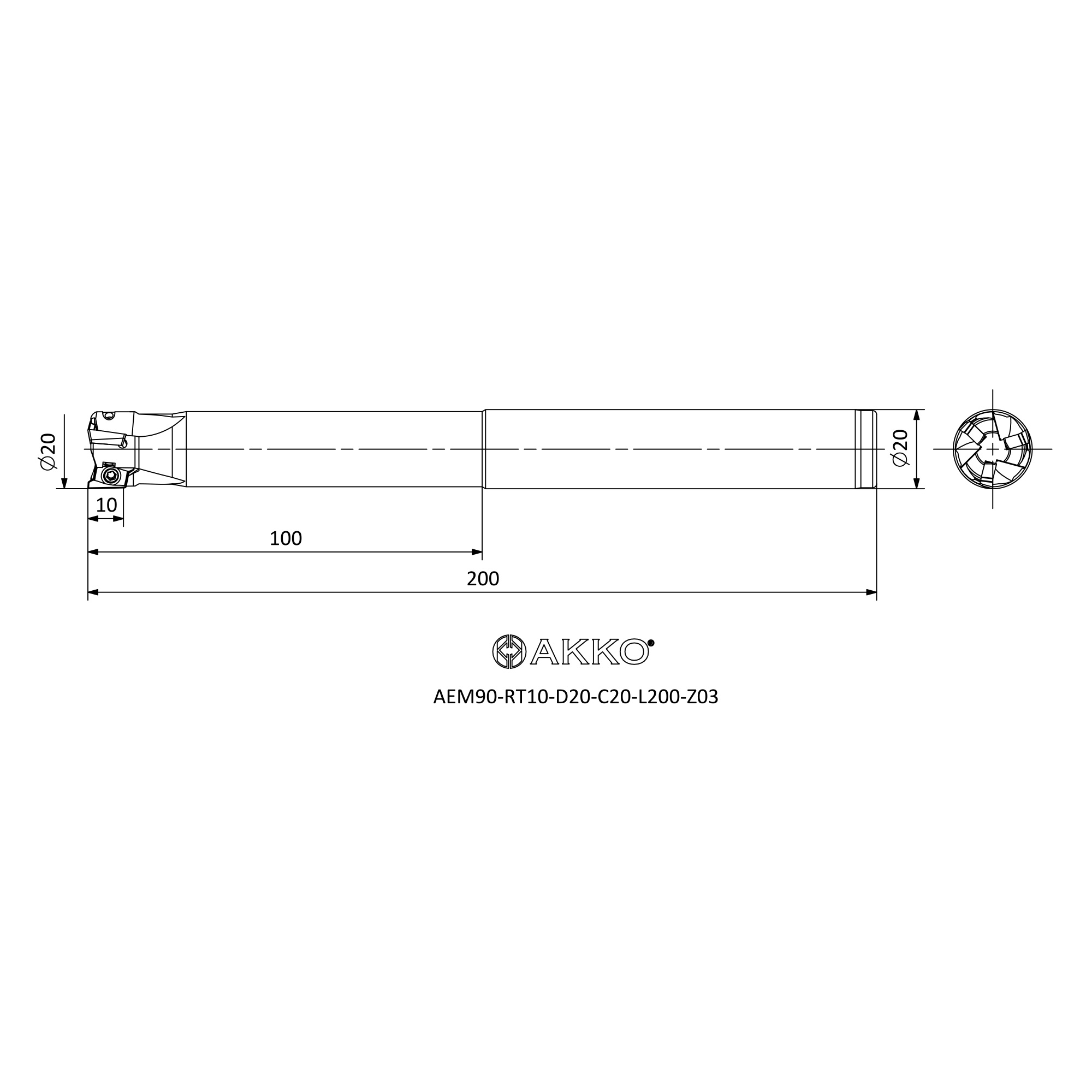 AKKO AEM90-RT10-D20-C20-L200-Z03 — фото 3