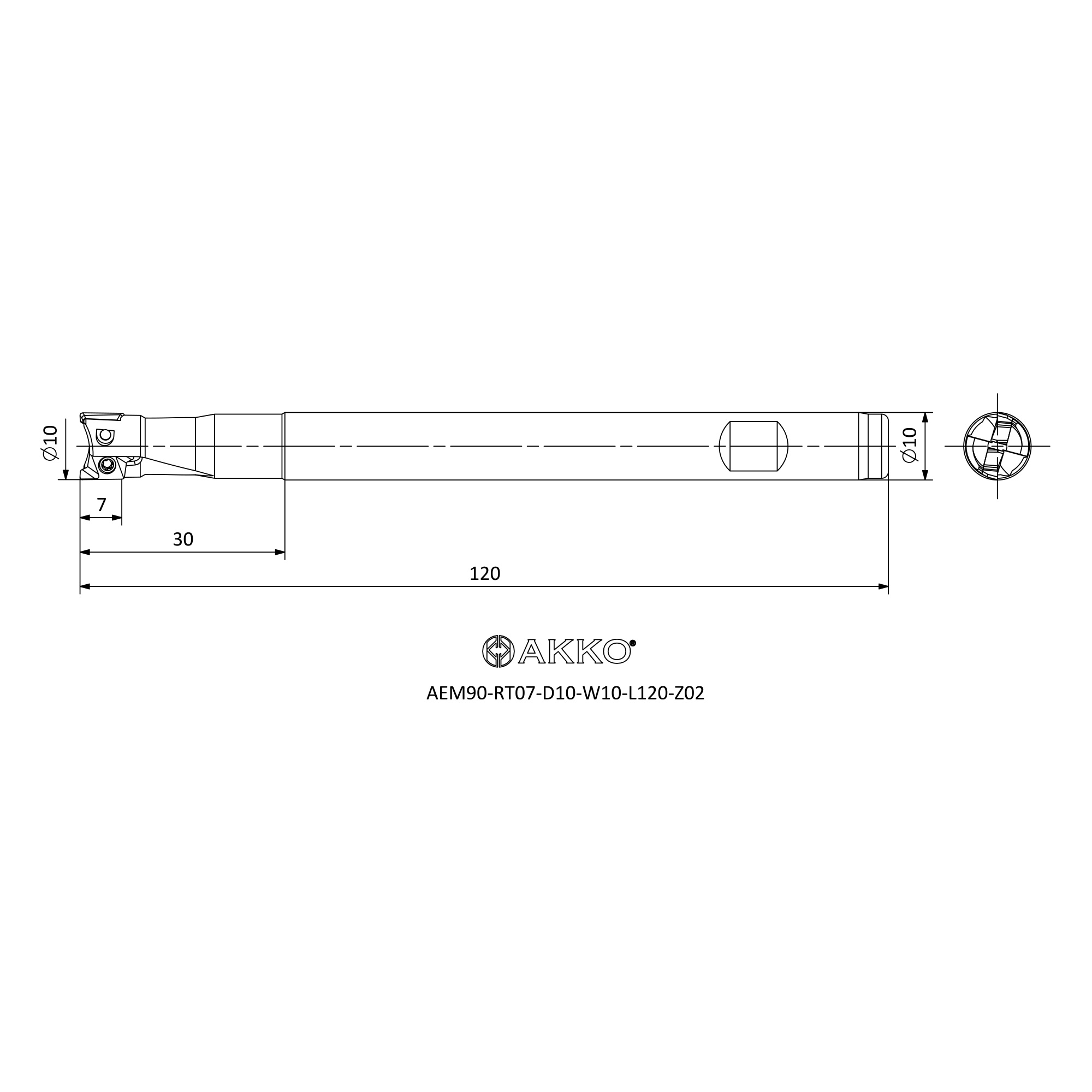 AKKO AEM90-RT07-D10-W10-L120-Z02 — фото 3