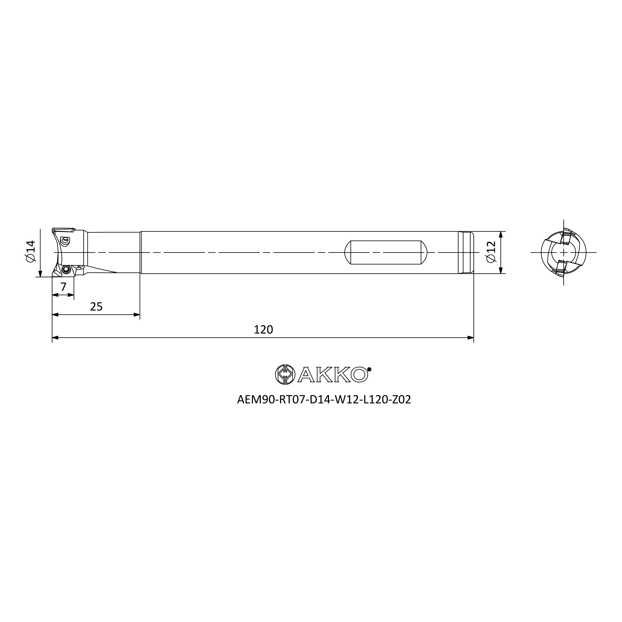 AKKO AEM90-RT07-D14-W12-L120-Z02 — фото 3