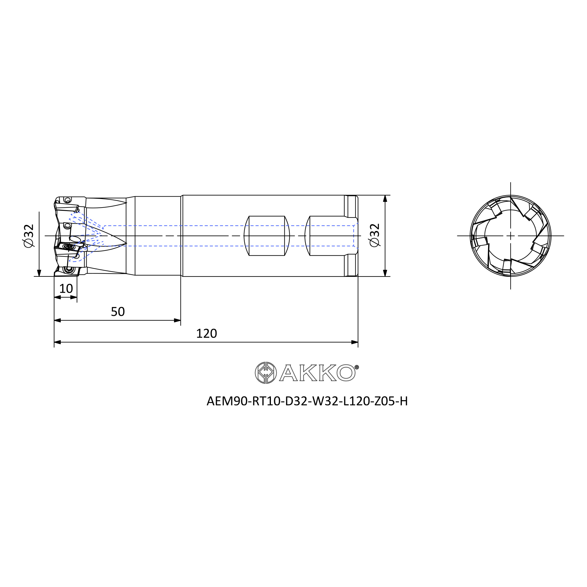 AKKO AEM90-RT10-D32-W32-L120-Z05-H — фото 3