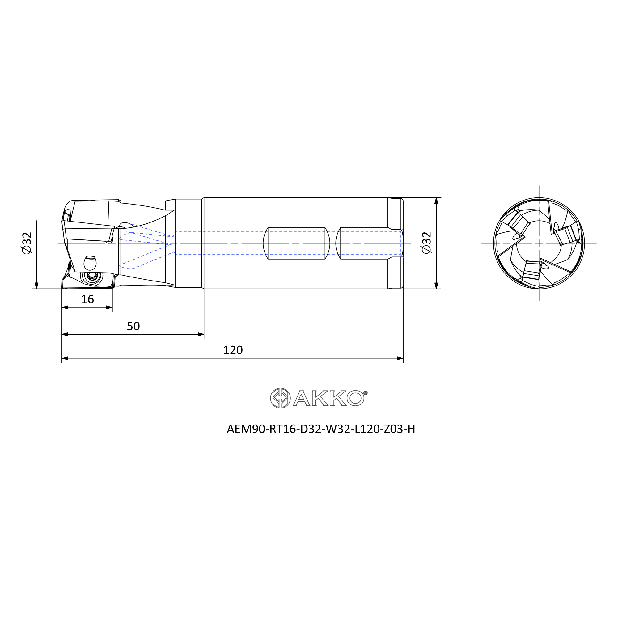 AKKO AEM90-RT16-D32-W32-L120-Z03-H — фото 3