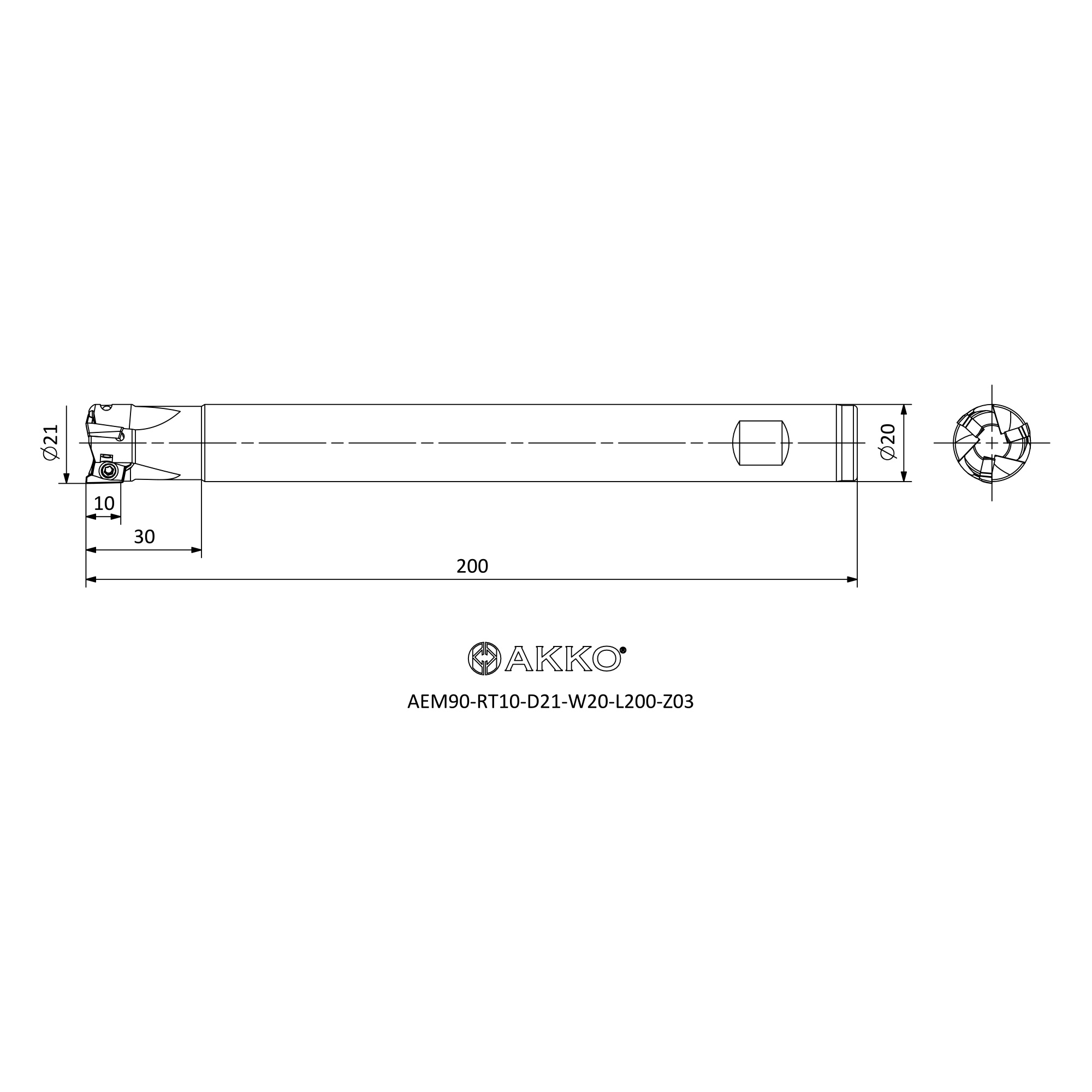 AKKO AEM90-RT10-D21-W20-L200-Z03 — фото 3