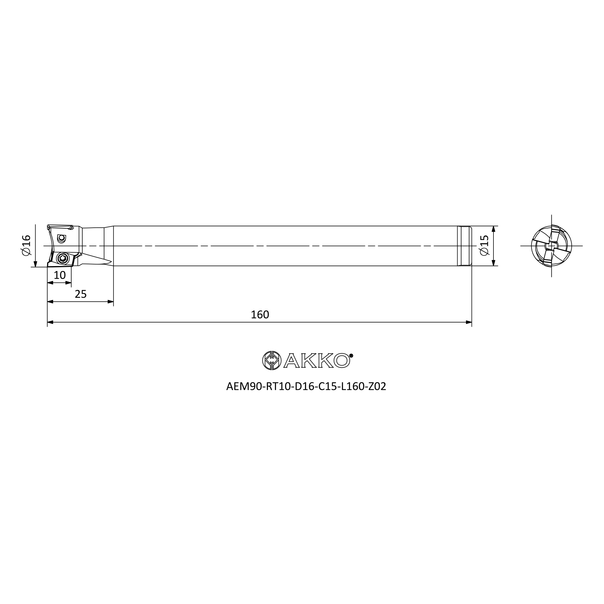 AKKO AEM90-RT10-D16-C15-L160-Z02 — фото 3