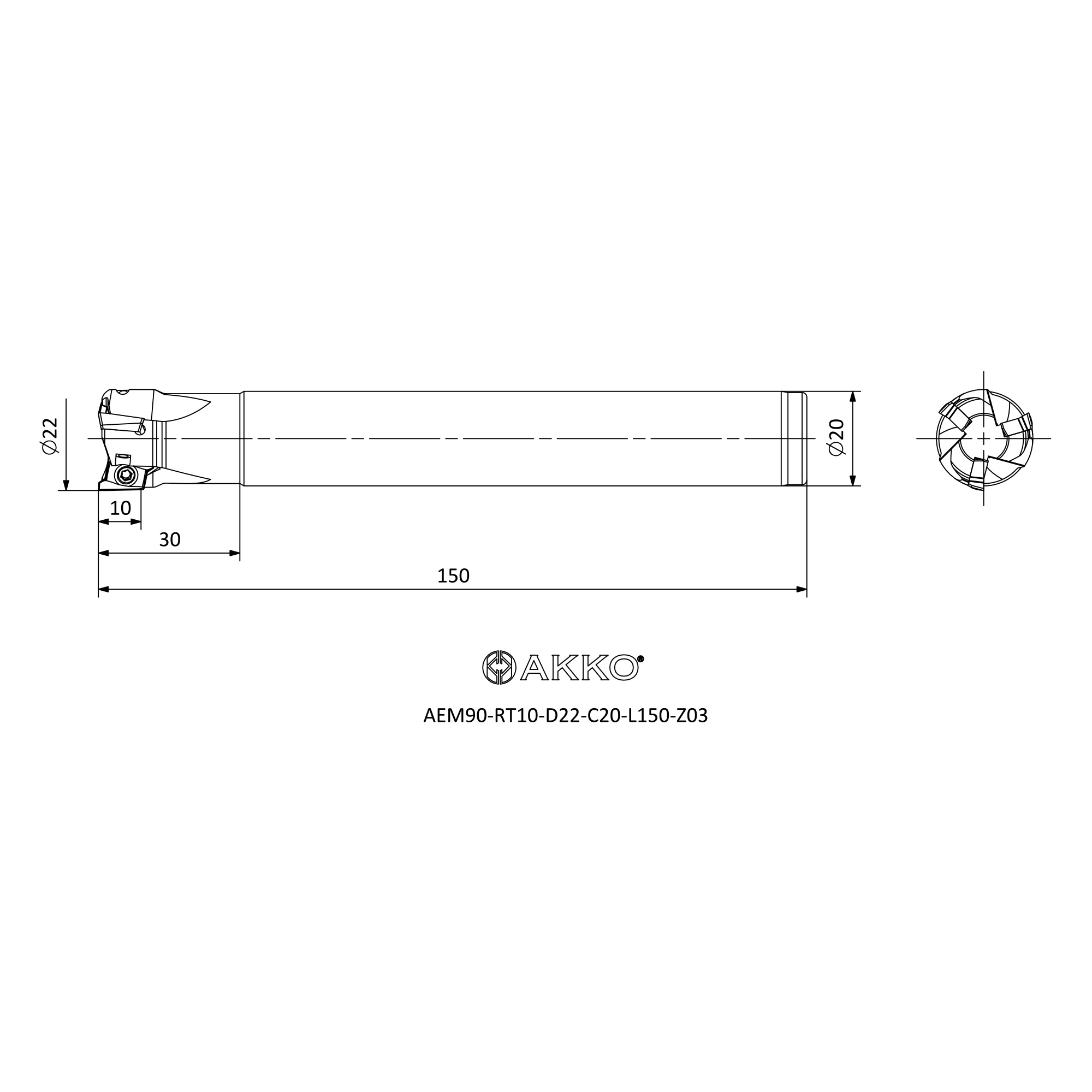 AKKO AEM90-RT10-D22-C20-L150-Z03 — фото 3