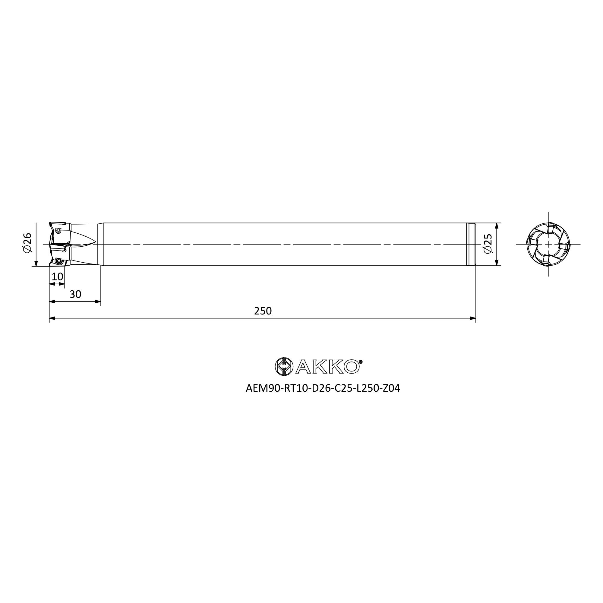 AKKO AEM90-RT10-D26-C25-L250-Z04 — фото 3