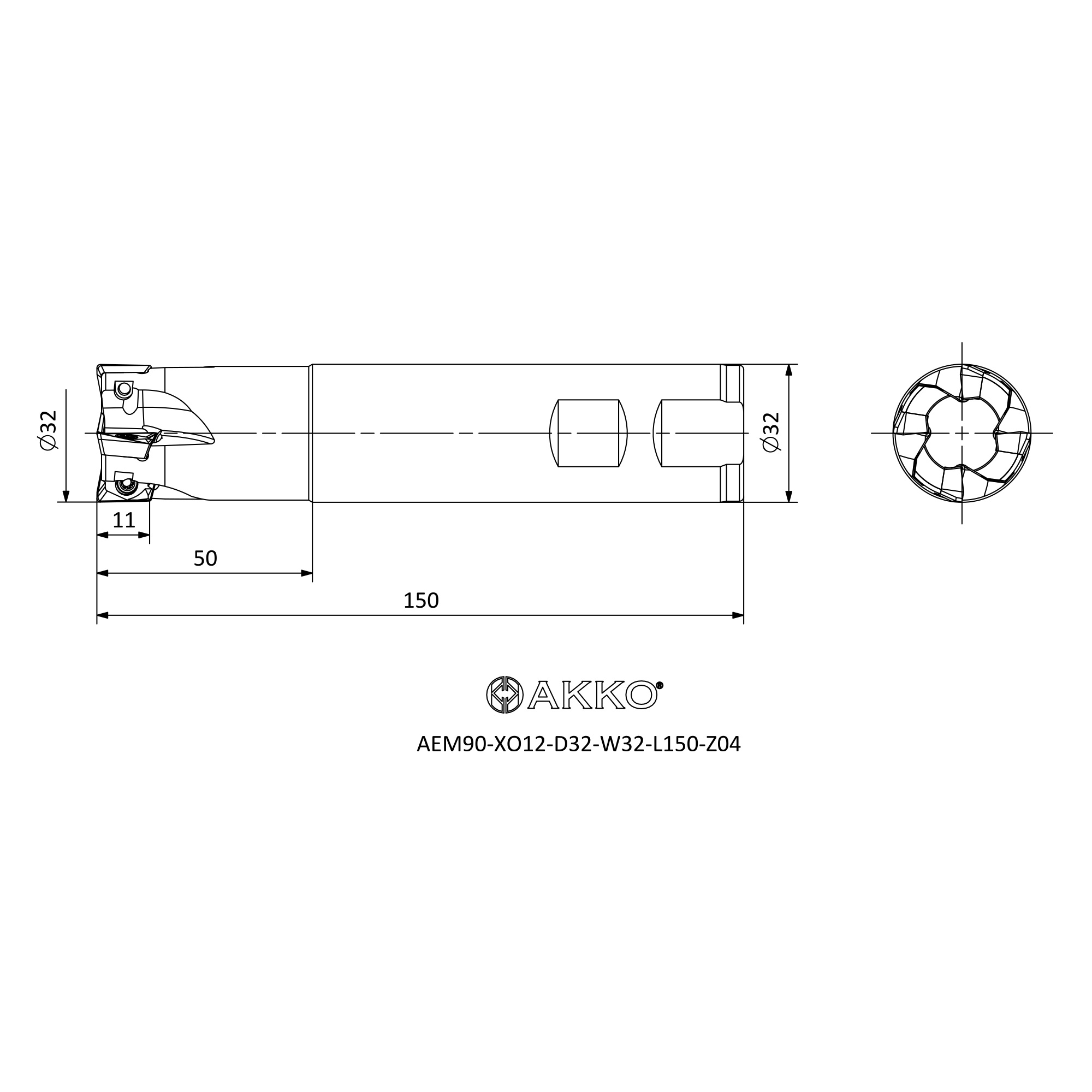 AKKO AEM90-XO12-D32-W32-L150-Z04 — фото 3