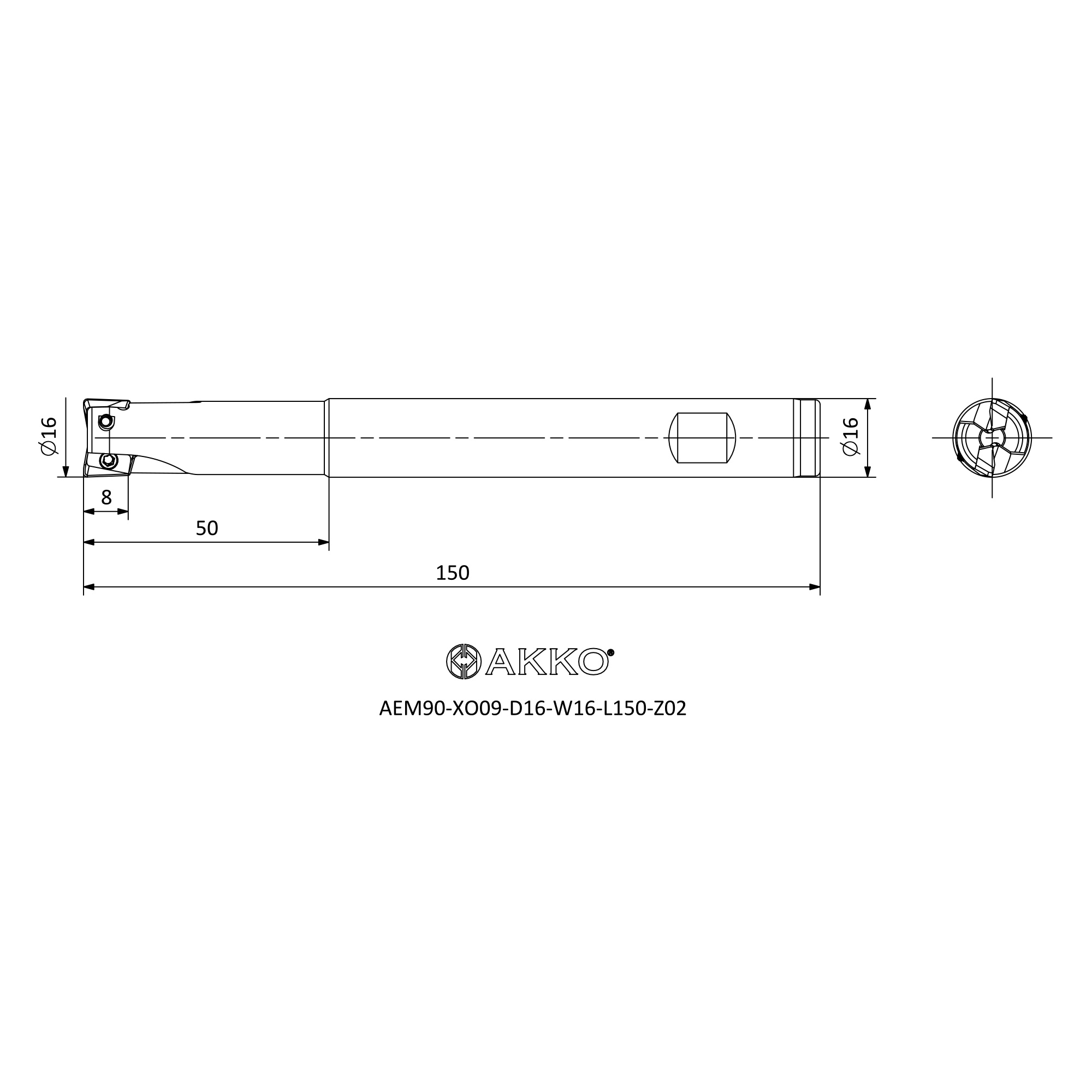 AKKO AEM90-XO09-D16-W16-L150-Z02 — фото 3