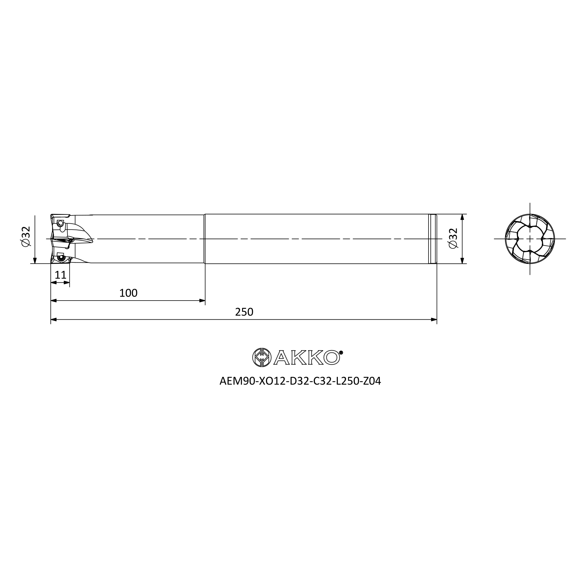 AKKO AEM90-XO12-D32-C32-L250-Z04 — фото 3