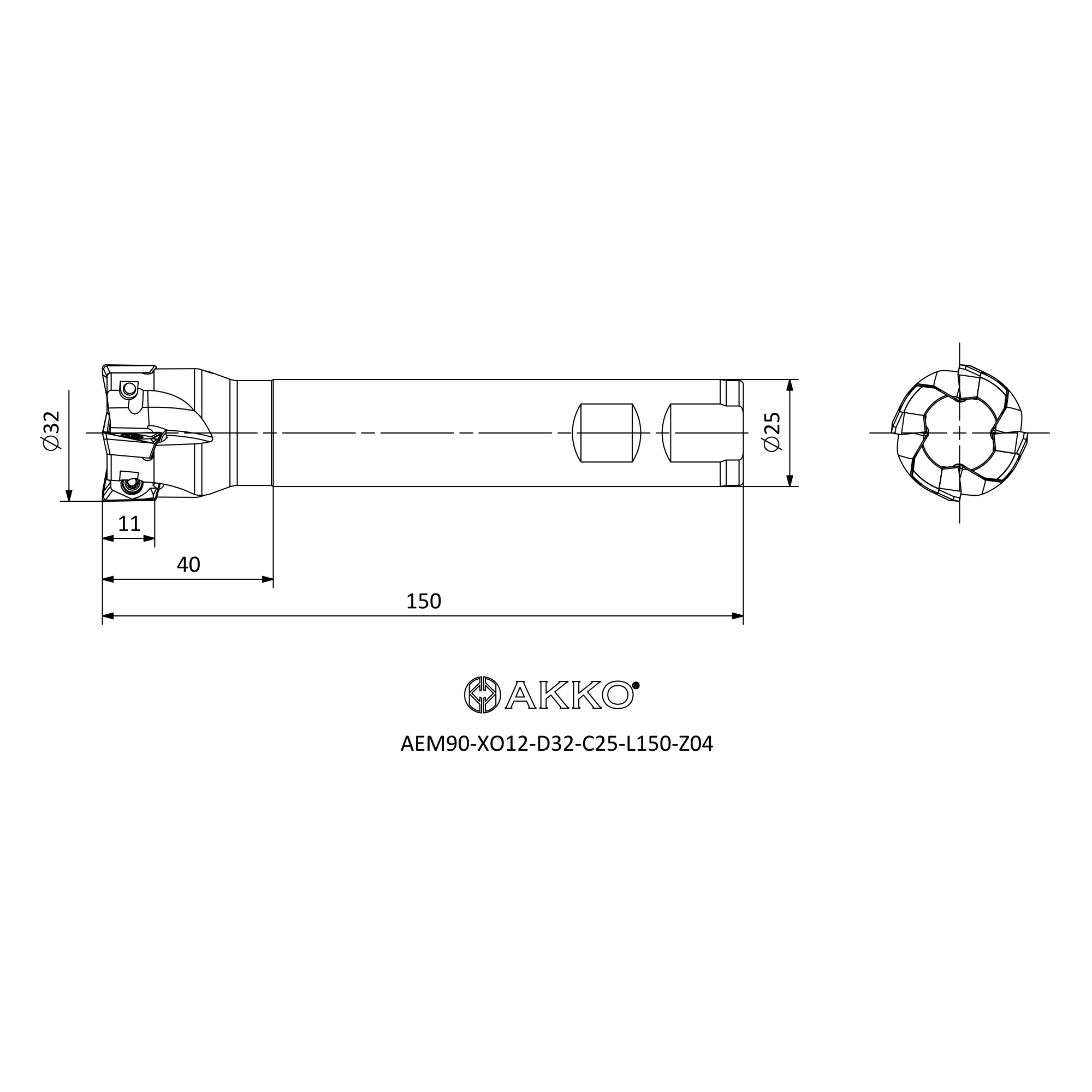 AKKO AEM90-XO12-D32-C25-L150-Z04 — фото 3