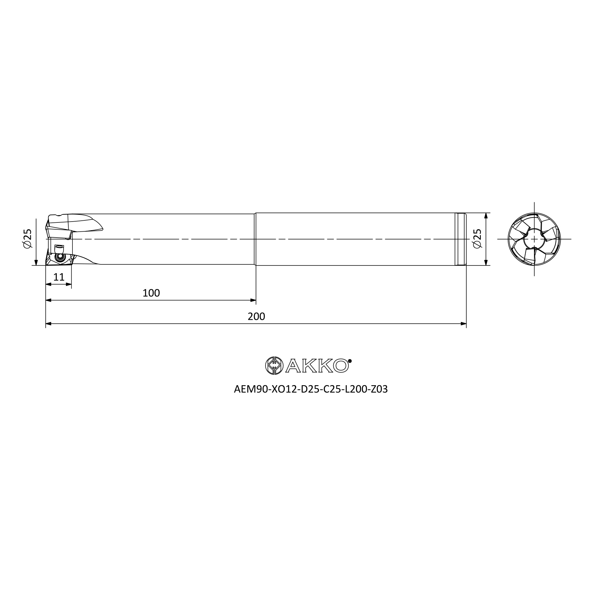 AKKO AEM90-XO12-D25-C25-L200-Z03 — фото 3