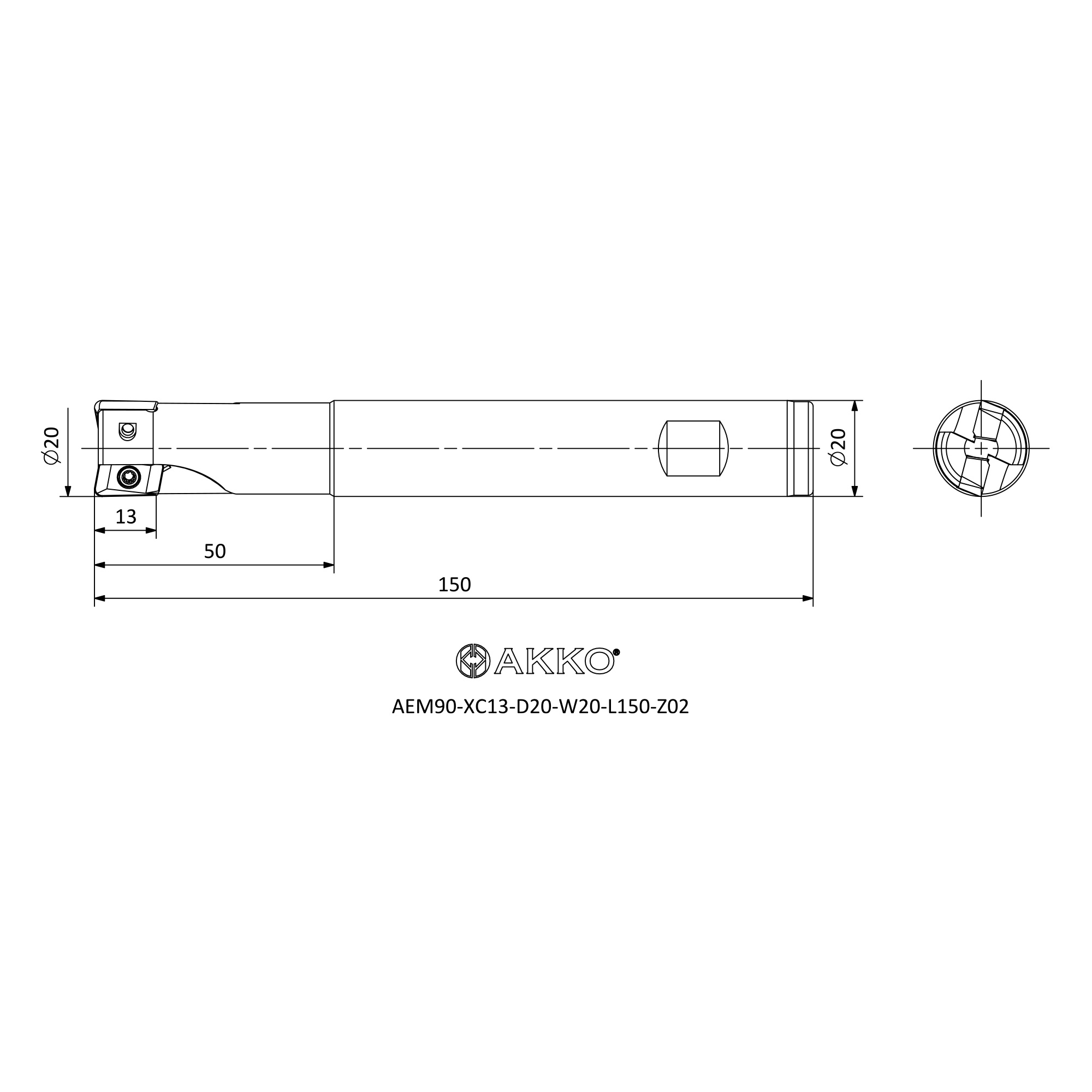 AKKO AEM90-XC13-D20-W20-L150-Z02 — фото 3