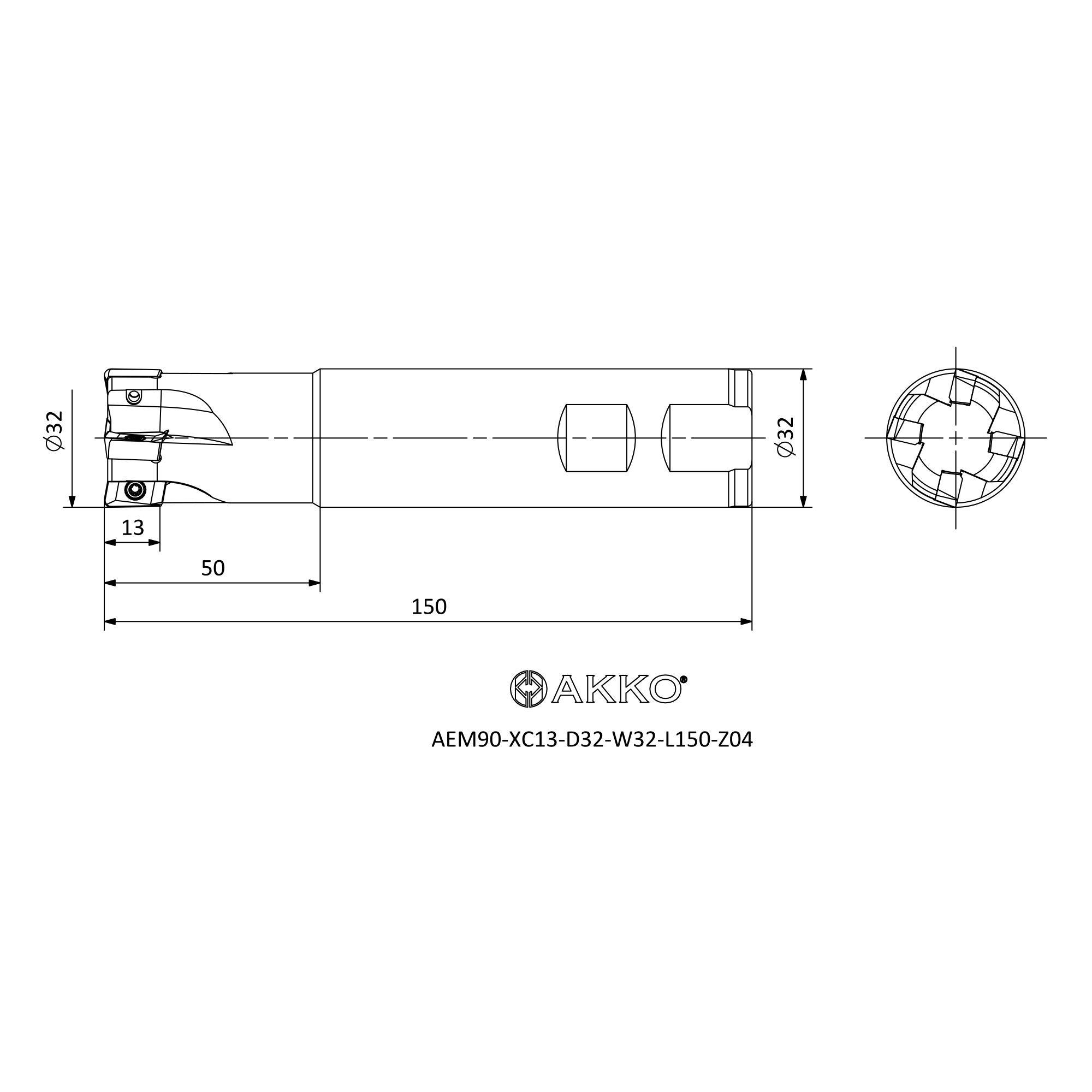 AKKO AEM90-XC13-D32-W32-L150-Z04 — фото 3