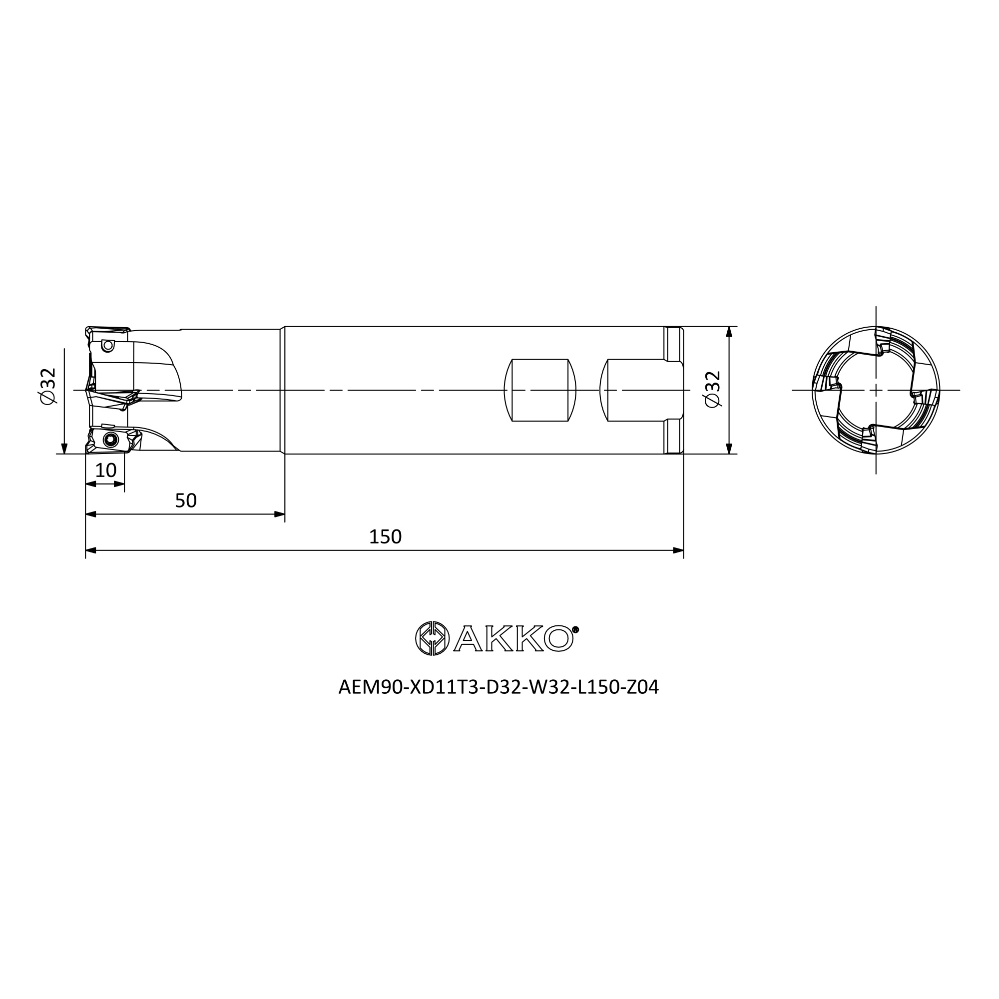 AKKO AEM90-XD11T3-D32-W32-L150-Z04 — фото 3