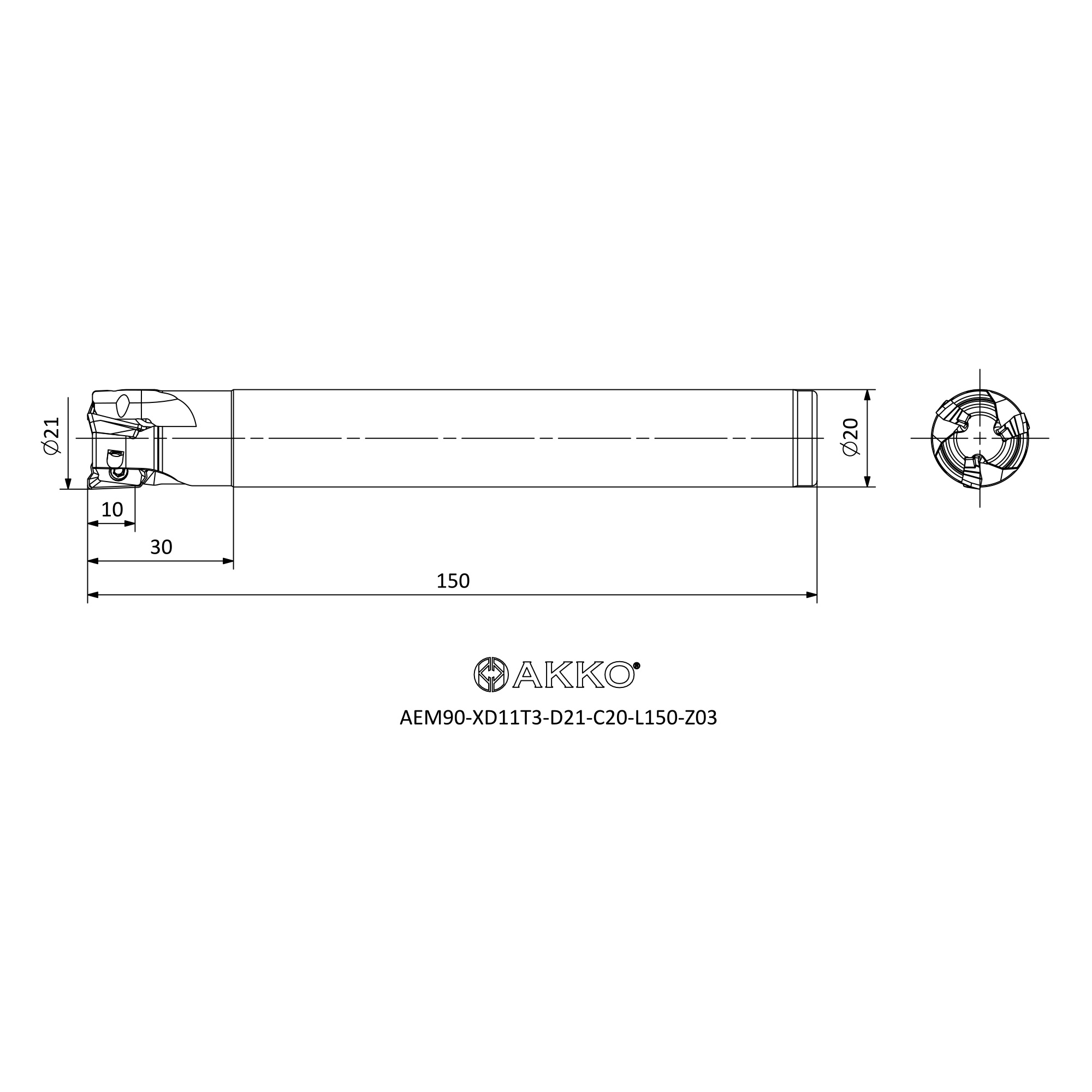 AKKO AEM90-XD11T3-D21-C20-L150-Z03 — фото 3